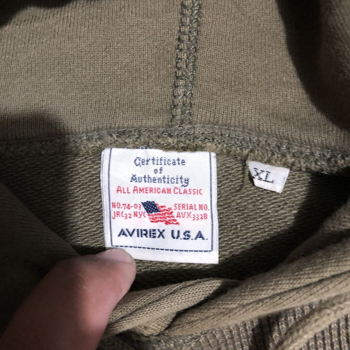Avirex × Vintage Vtg AVIREX HOODIE MILITARY Size US XL / EU 56 / 4 - 9 Thumbnail