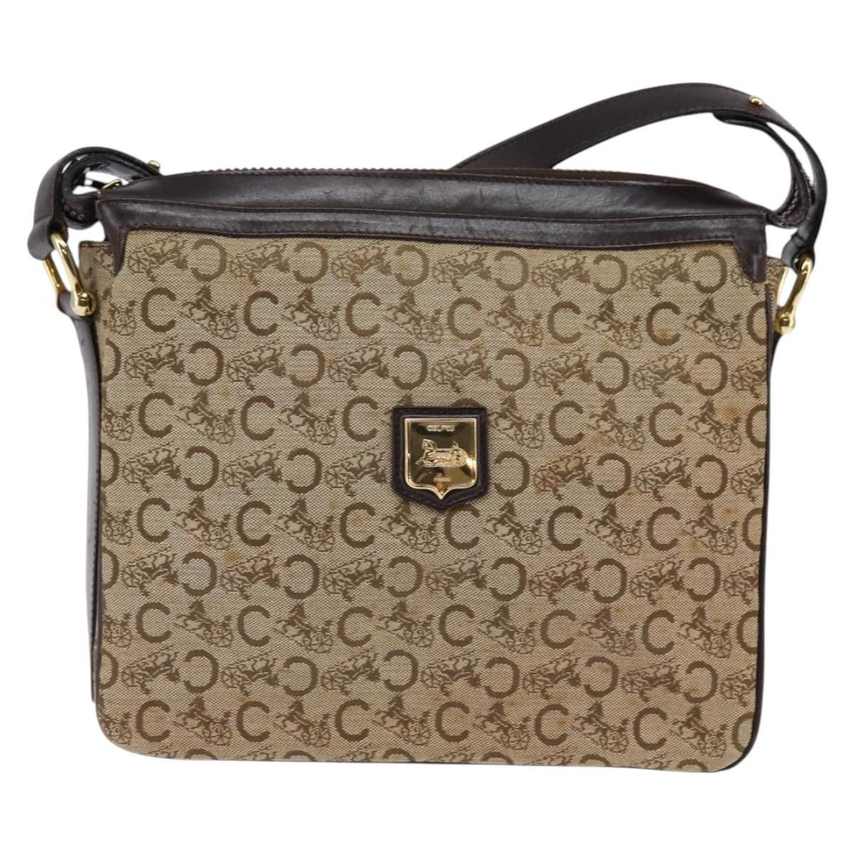 Celine CELINE C Sulky Shoulder Bag Canvas Brown Gold Size ONE SIZE - 2 Thumbnail