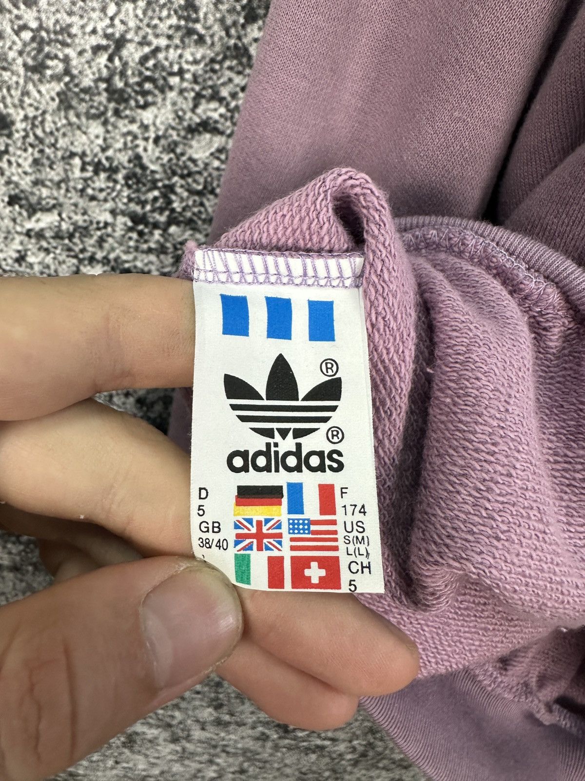Adidas Men’s Adidas Vintage 90s Purple Hoodie Retro Pullover M-L Size US L / EU 52-54 / 3 - 6 Thumbnail