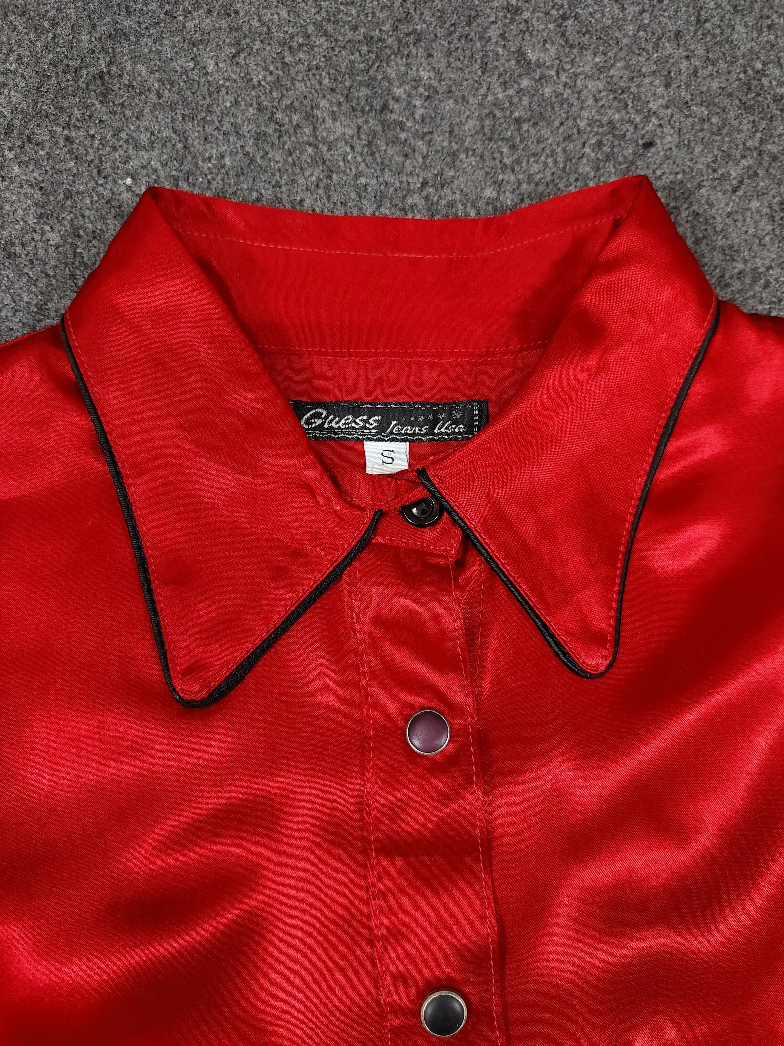 Guess 90s Guess🔥Western Iconic Arrow Embroidered Rayon Shirt Size M / US 6-8 / IT 42-44 - 7 Thumbnail