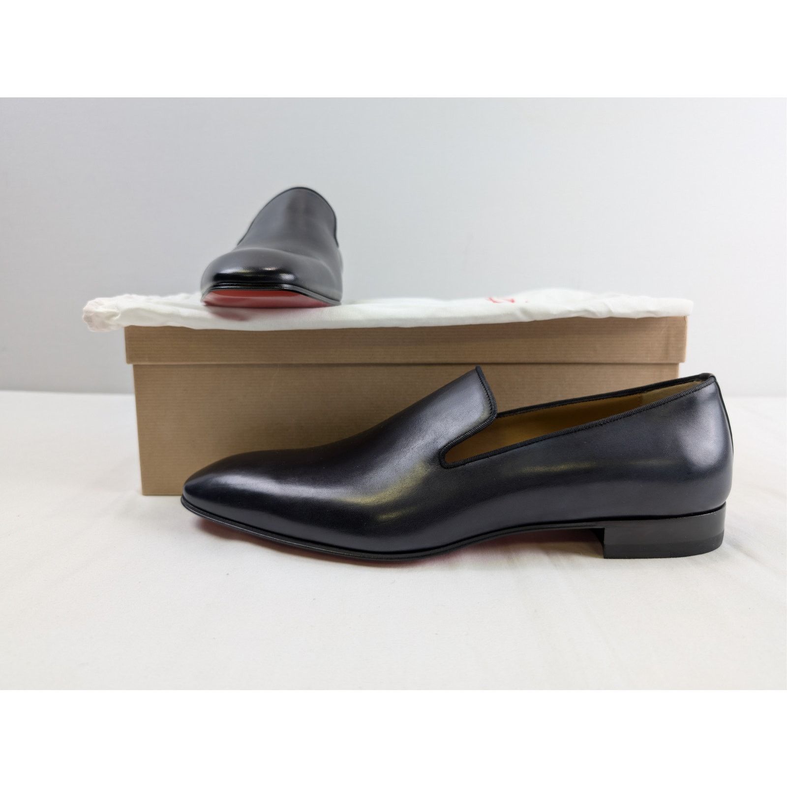Christian Louboutin o1rshd1 smooth calf leather Dandelion loafer Shoe Boots Navy Size US 10.5 / EU 43-44 - 19 Thumbnail
