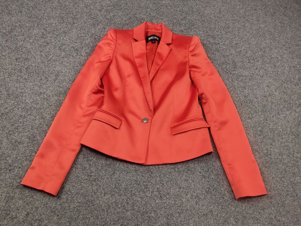 Just Cavalli Just Cavalli Italy One Button Orange satin Blazer Jacket Size S / US 4 / IT 40 - 3 Thumbnail