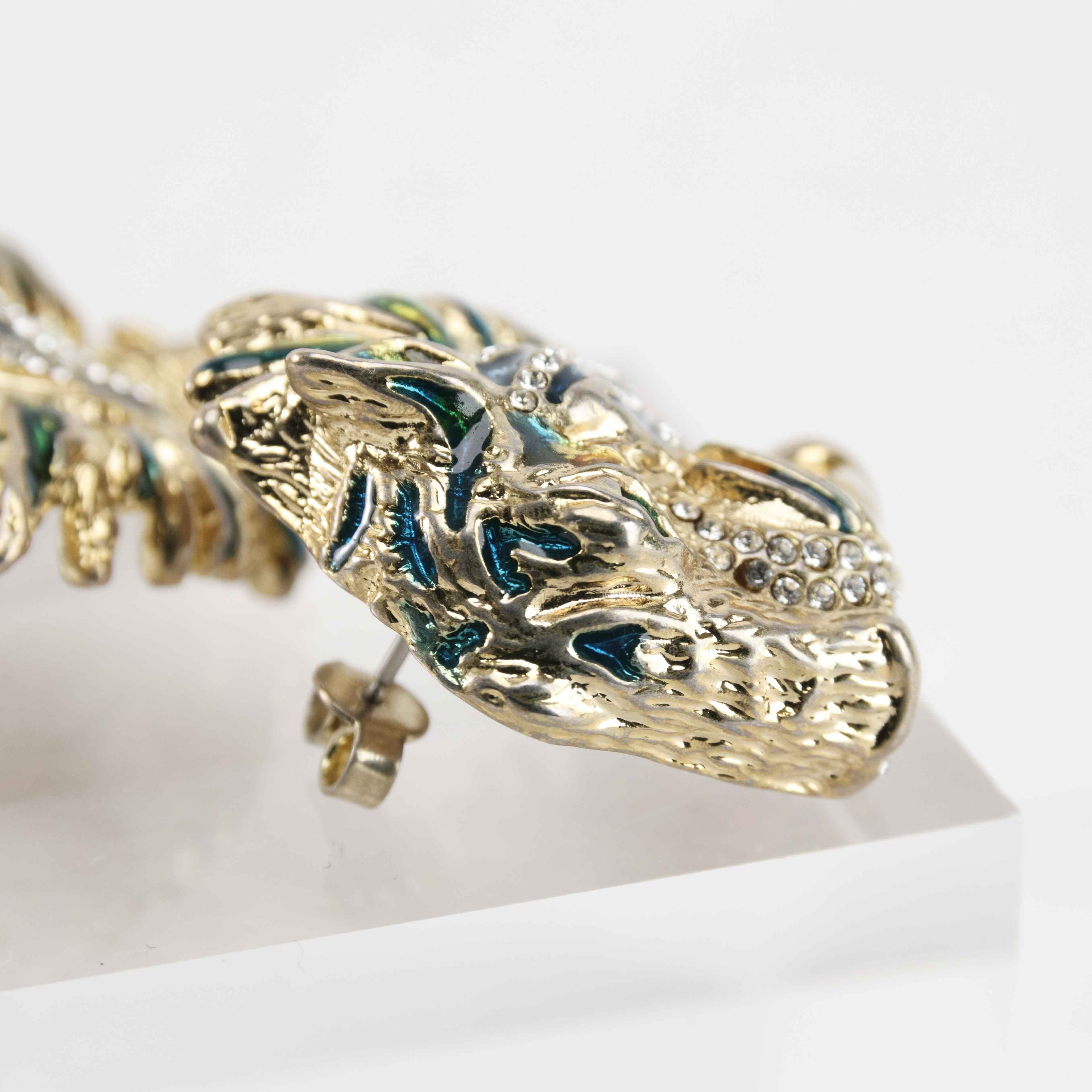 Gucci Gucci Tiger Head Stud Earrings Size ONE SIZE - 8 Thumbnail