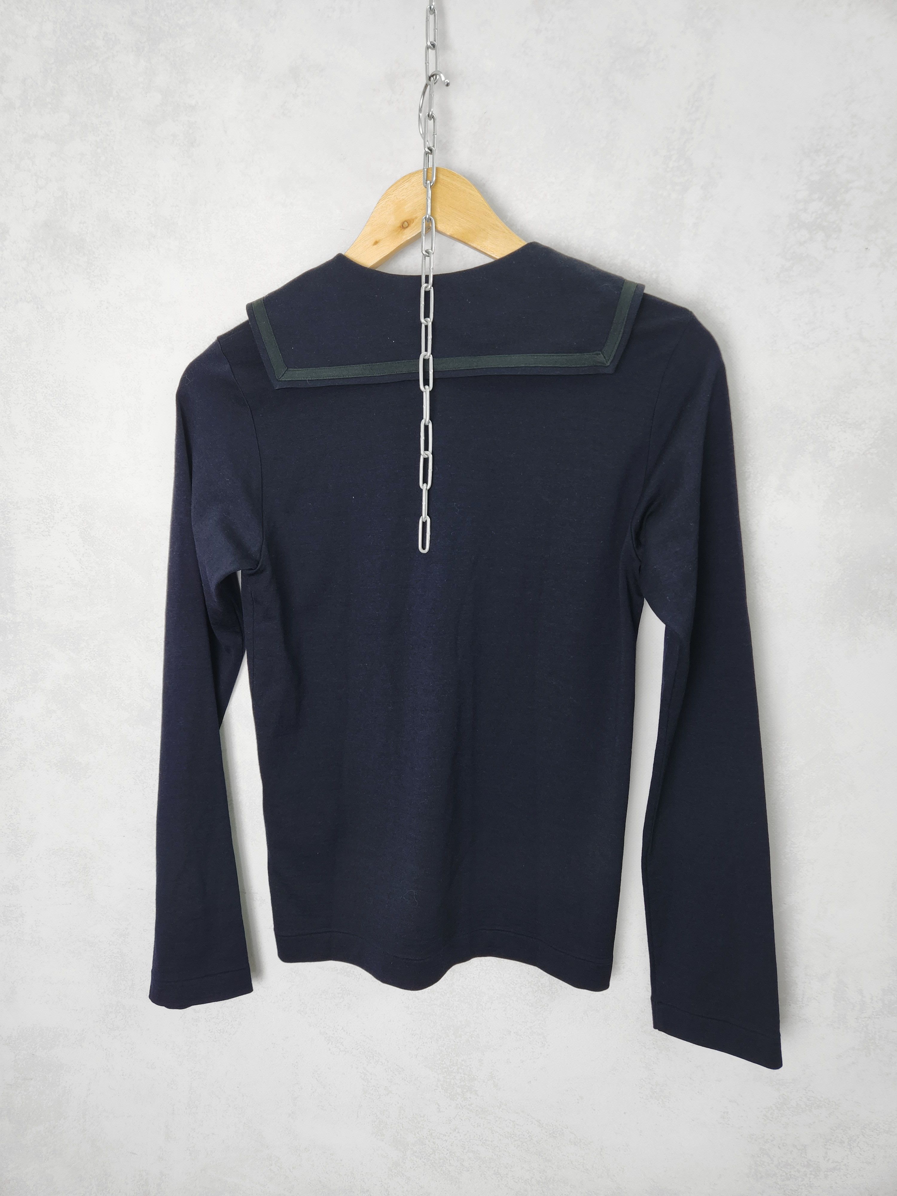 Comme des Garcons Comme Des Garcons wool navy collared long sleeve jumper Size XS / US 0-2 / IT 36-38 - 7 Thumbnail