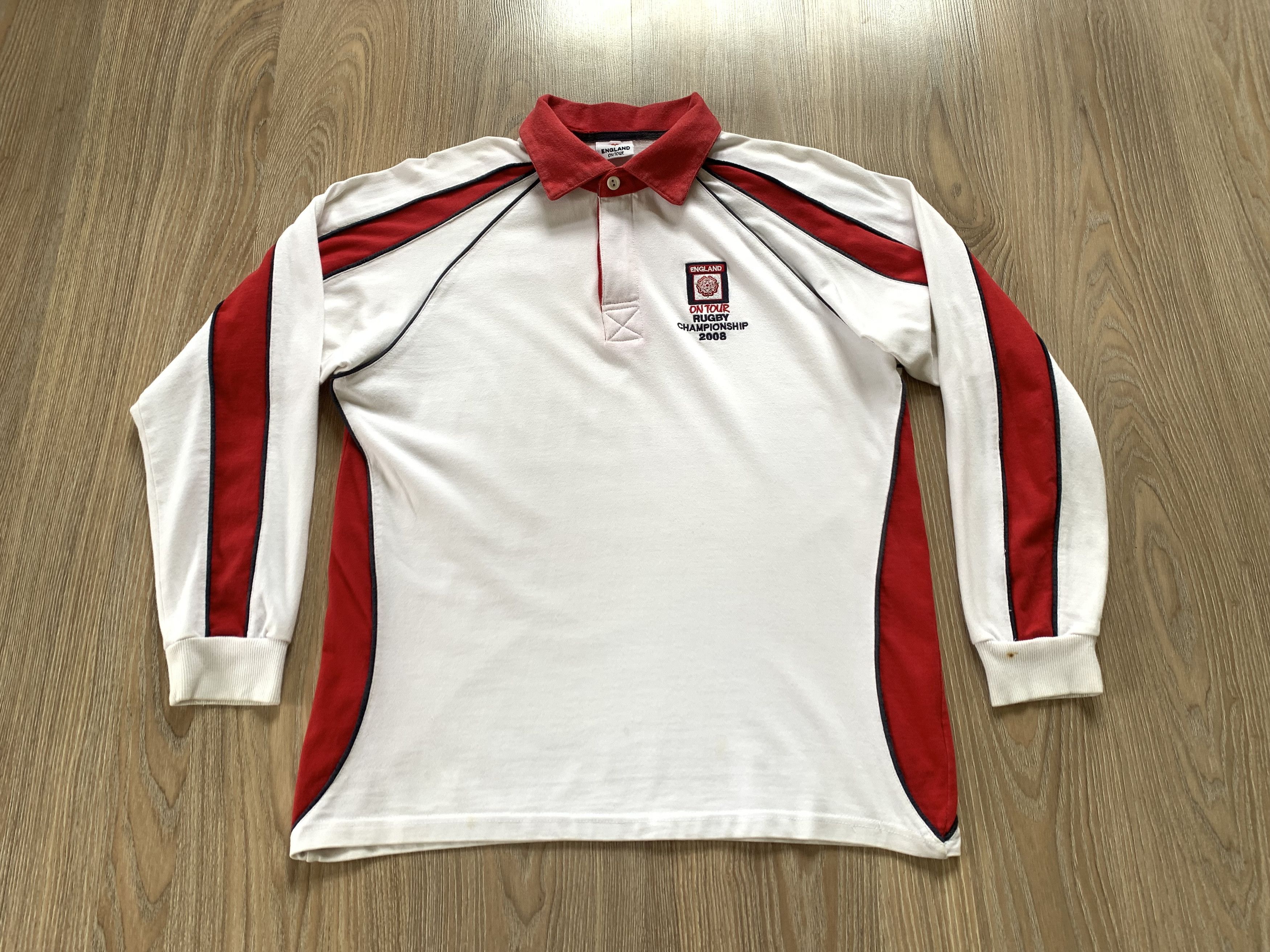 Vintage England Rugby Chamionship 2008 Cotton Longsleeve Polo Size US L / EU 52-54 / 3 - 2 Thumbnail