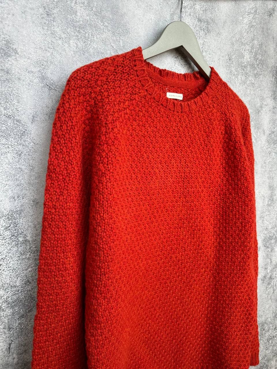 Homecore Homecore 100% Wool Chunky Knit Sweater Red Made in Portugal Size L / US 10 / IT 46 - 3 Thumbnail