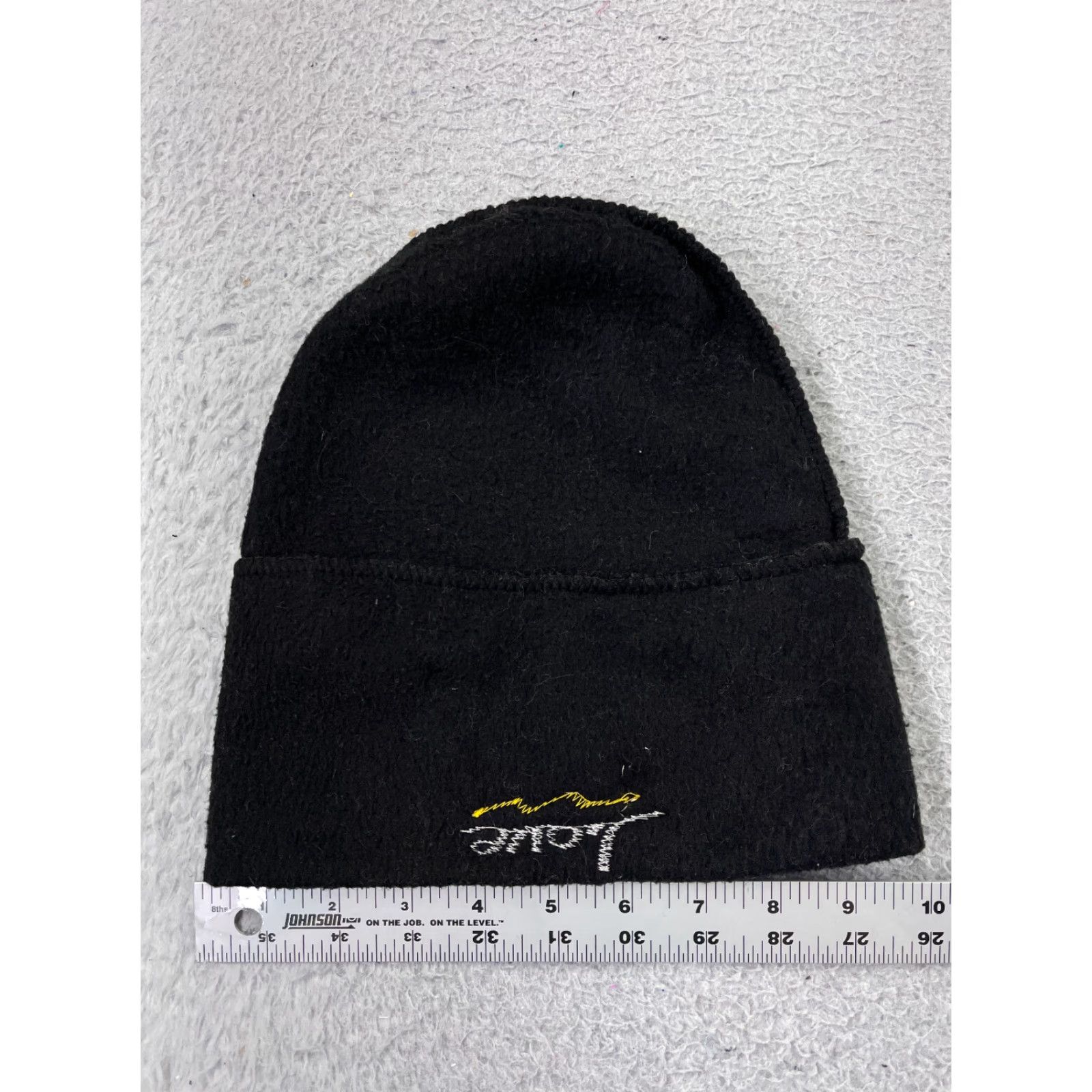 Vintage Love Beanie Toque Black Adult One Size Beanie Winter Knit Polyester Fleece Warm Ski Unbranded Unisex Mens Womens Size ONE SIZE - 4 Thumbnail