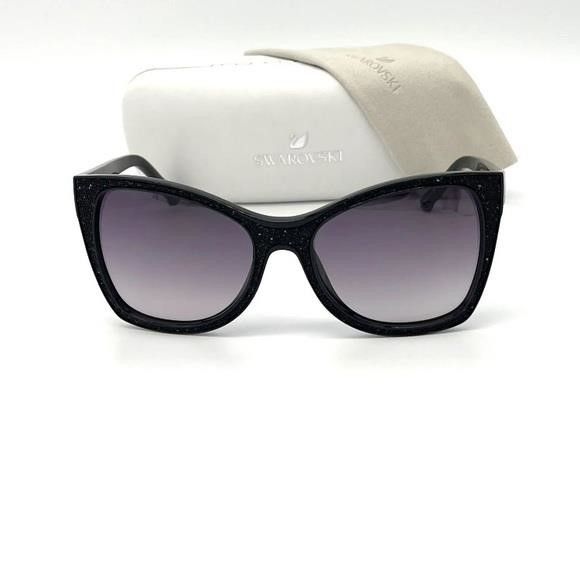 Swarovski SWAROVSKI SK0109 001 Black / Dark Gray 56mm Sunglasses Size ONE SIZE - 3 Thumbnail