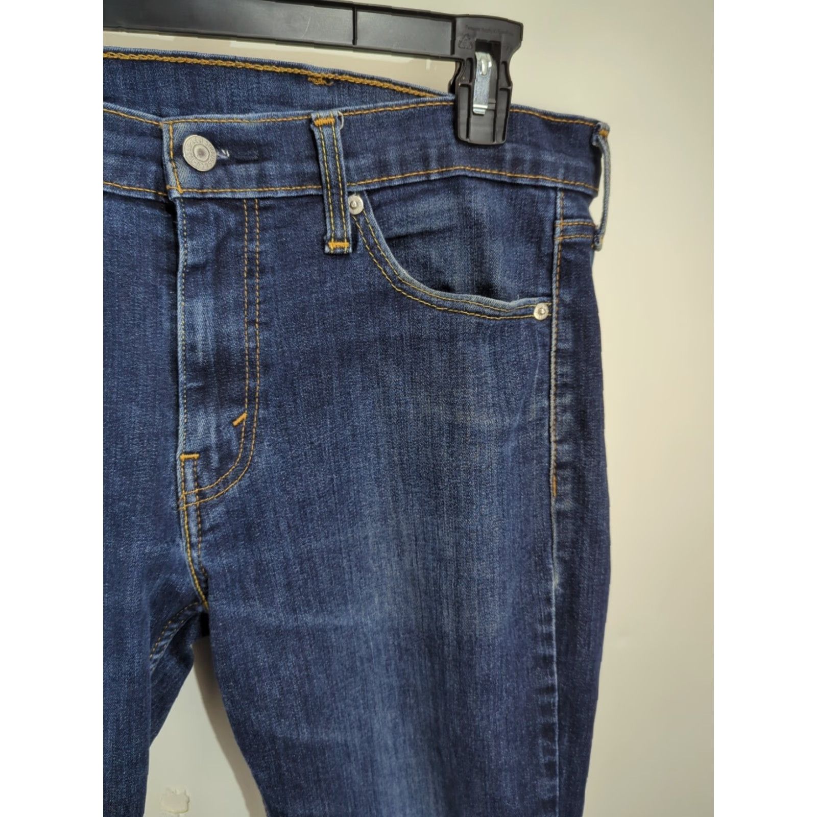 Levi's Levi's 511 Slim Fit Straight Leg Jeans Mens 33x32 Dark Wash Blue Stretch Denim Logo 5-Pocket Vintage No Size US 33 - 5 Thumbnail