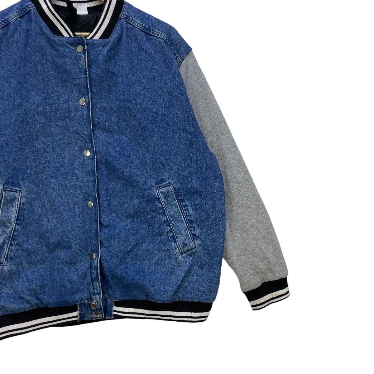 Japanese Brand Everyday Have A Great Day Bomber Denim Varsity Jacket Size US M / EU 48-50 / 2 - 4 Thumbnail