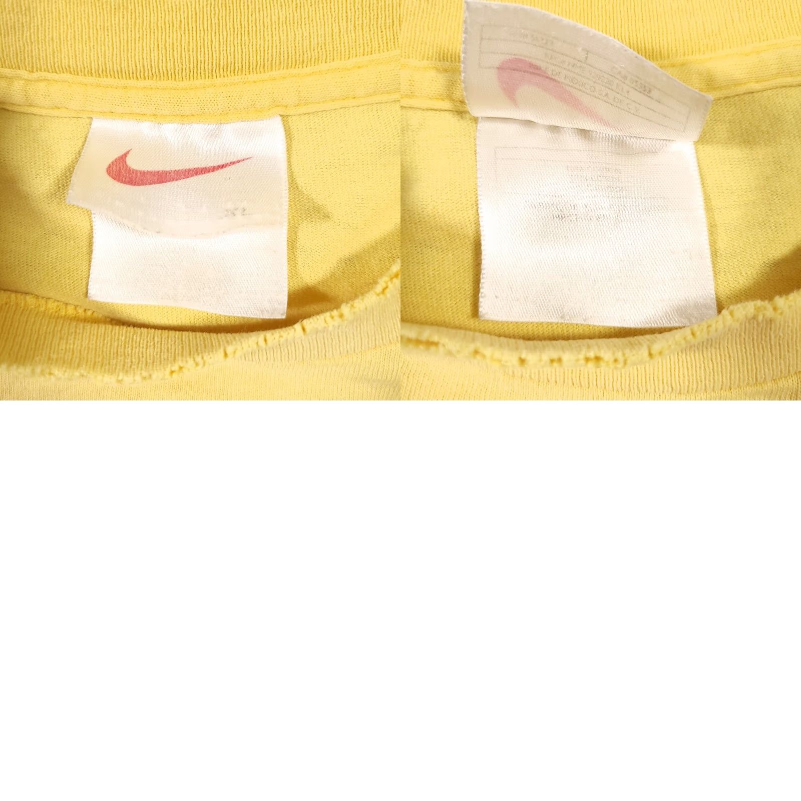 Nike VINTAGE Nike Shirt Mens XL Yellow Swoosh Short Sleeve Crewneck Faded Grunge Size US XL / EU 56 / 4 - 10 Thumbnail