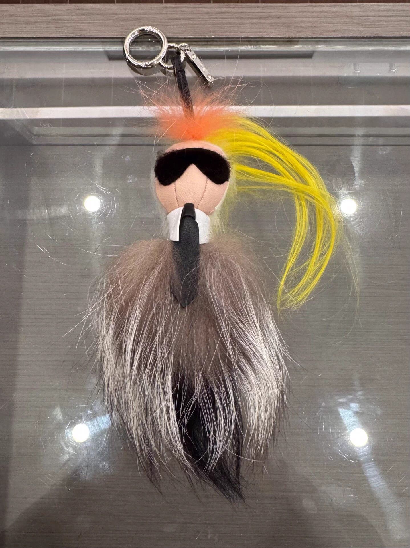 Fendi Fendi Yellow Mink KL Tassel Logo Keychain Size ONE SIZE - 1 Thumbnail