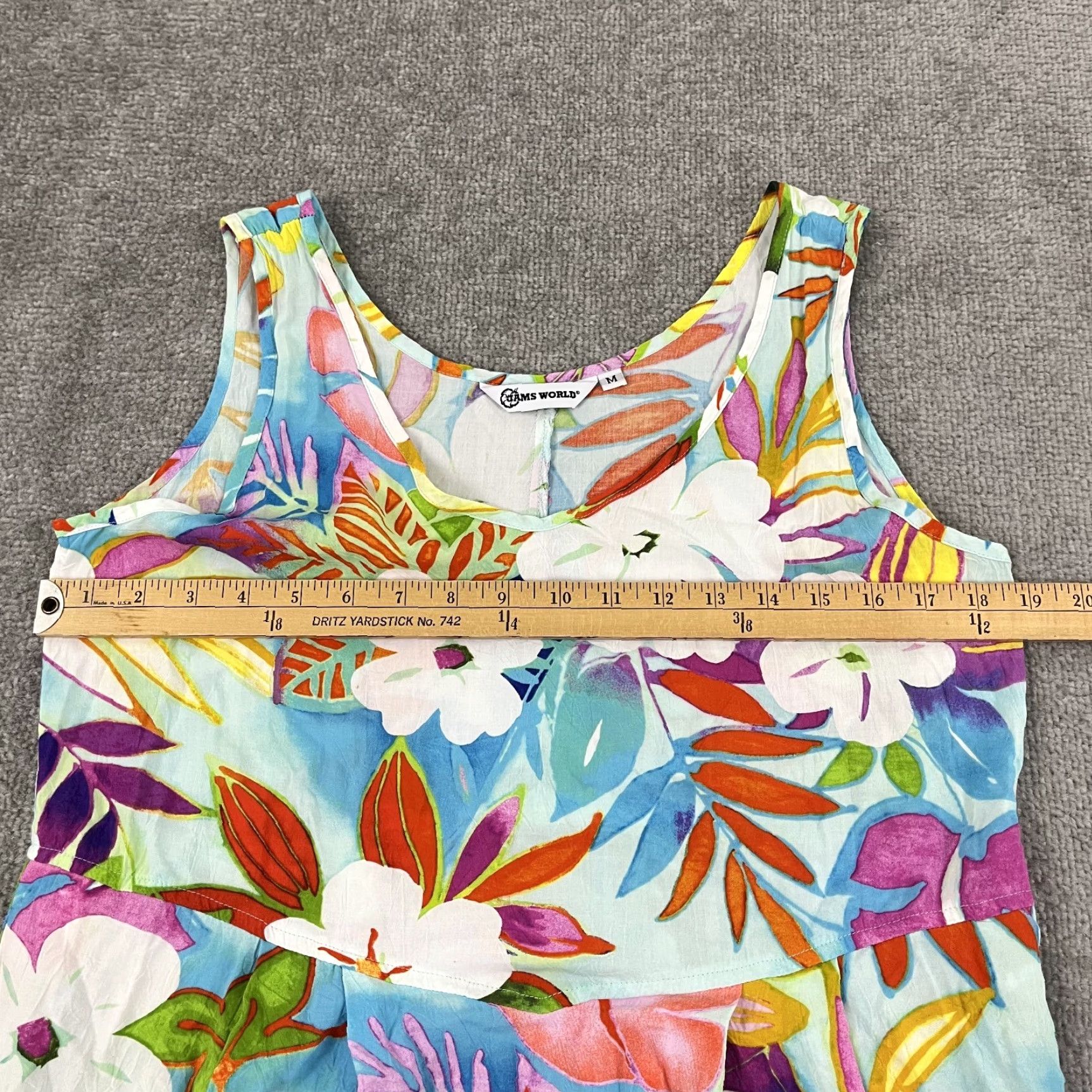 Jams World VINTAGE Jams World Womens Midi Dress Sleeveless Floral Pockets Hawaii Casual Summer 1970s Size M / US 6-8 / IT 42-44 - 6 Thumbnail