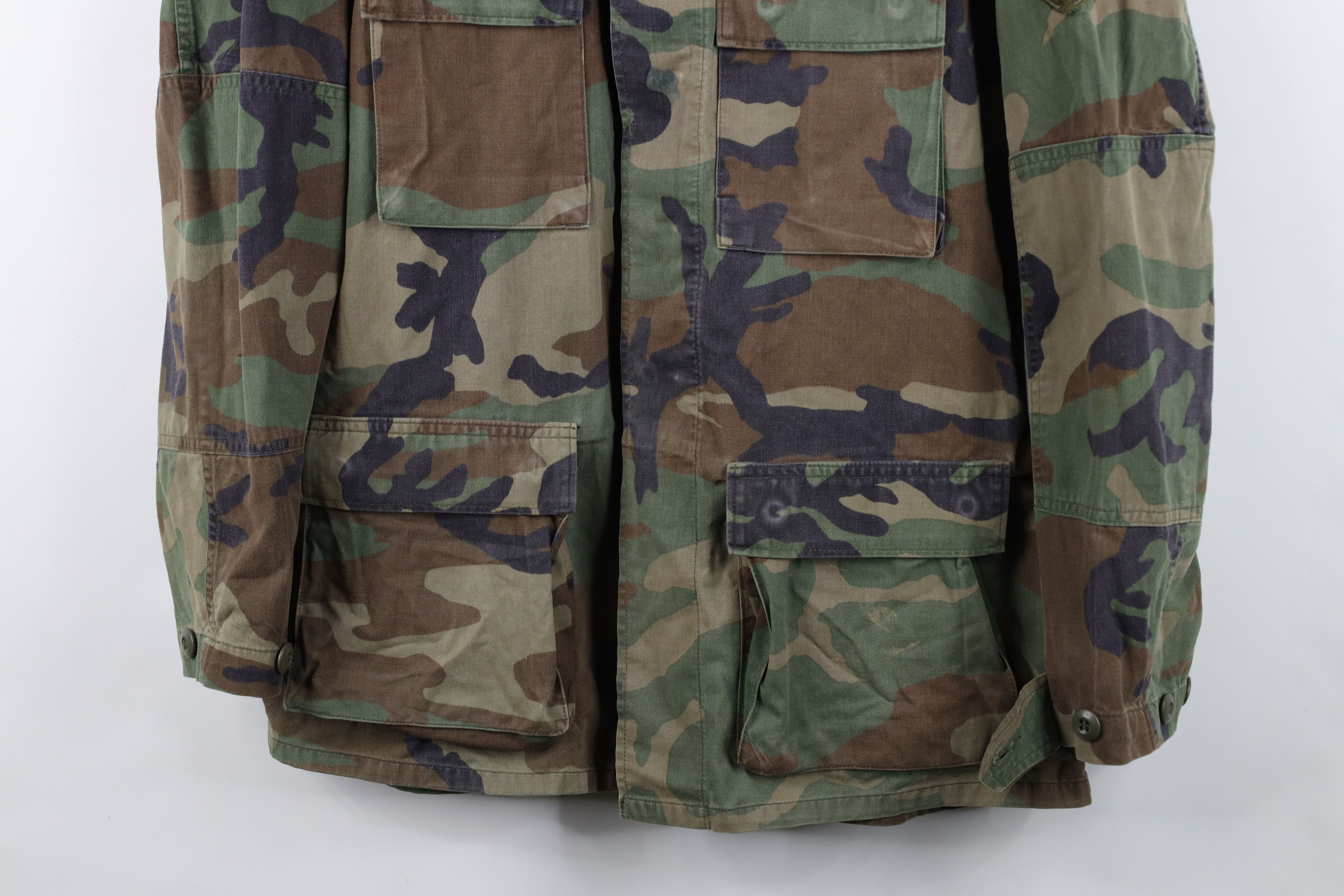 Vintage Vintage 90s Issued Woodland Camouflage Combat Jacket USA Size US M / EU 48-50 / 2 - 3 Thumbnail