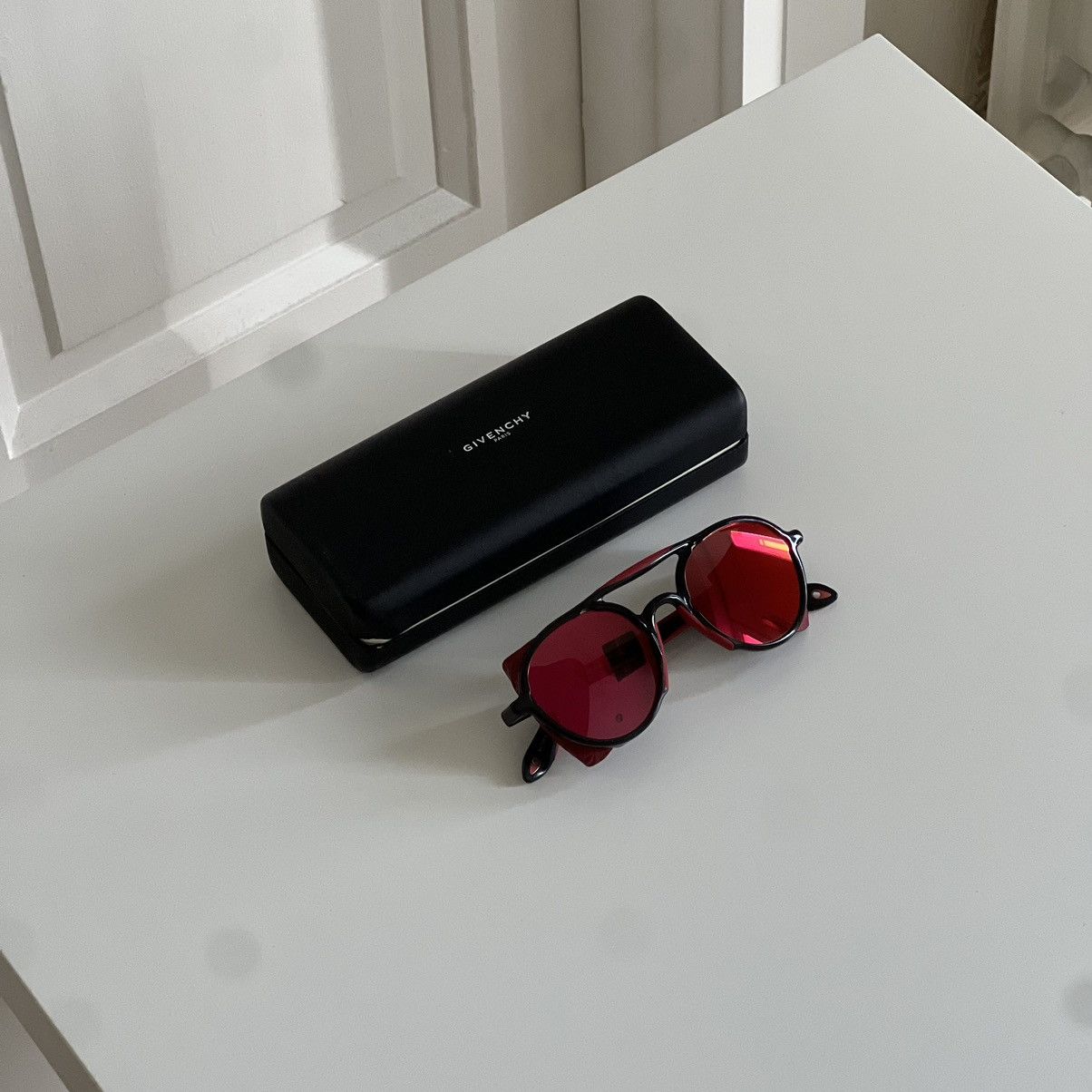Givenchy Givenchy Leather Sunglasses Size ONE SIZE - 11 Thumbnail