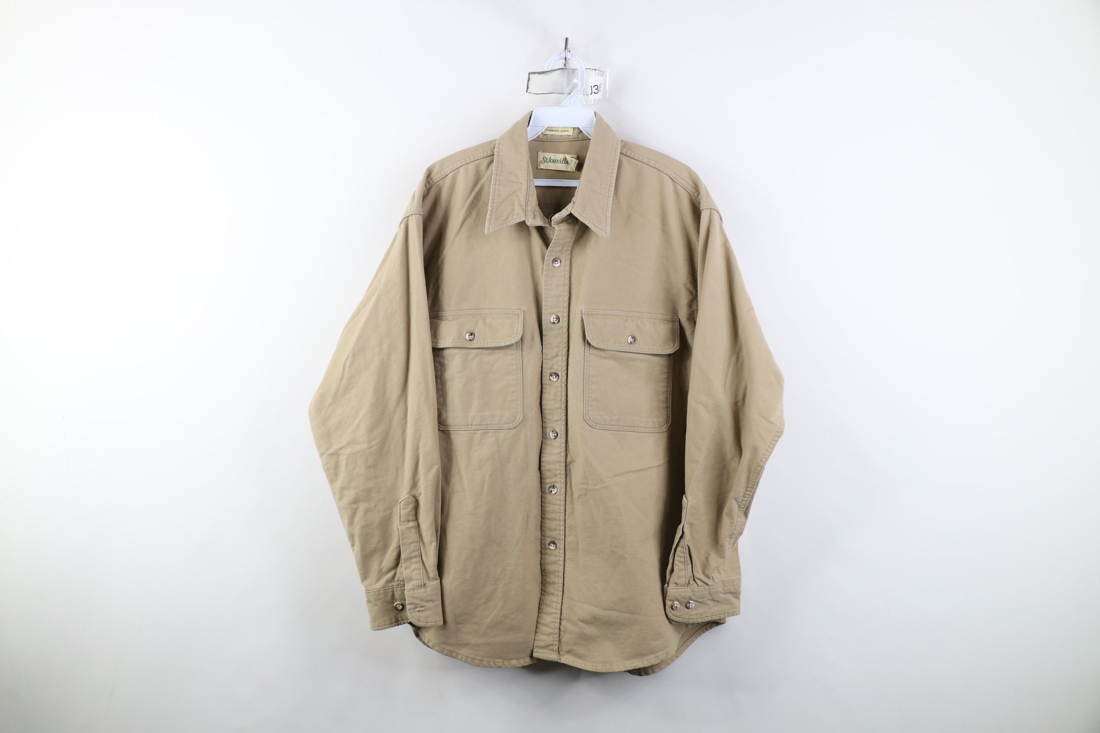 Vintage 90s Streetwear Heavy Chamois Cloth Button Shirt USA
