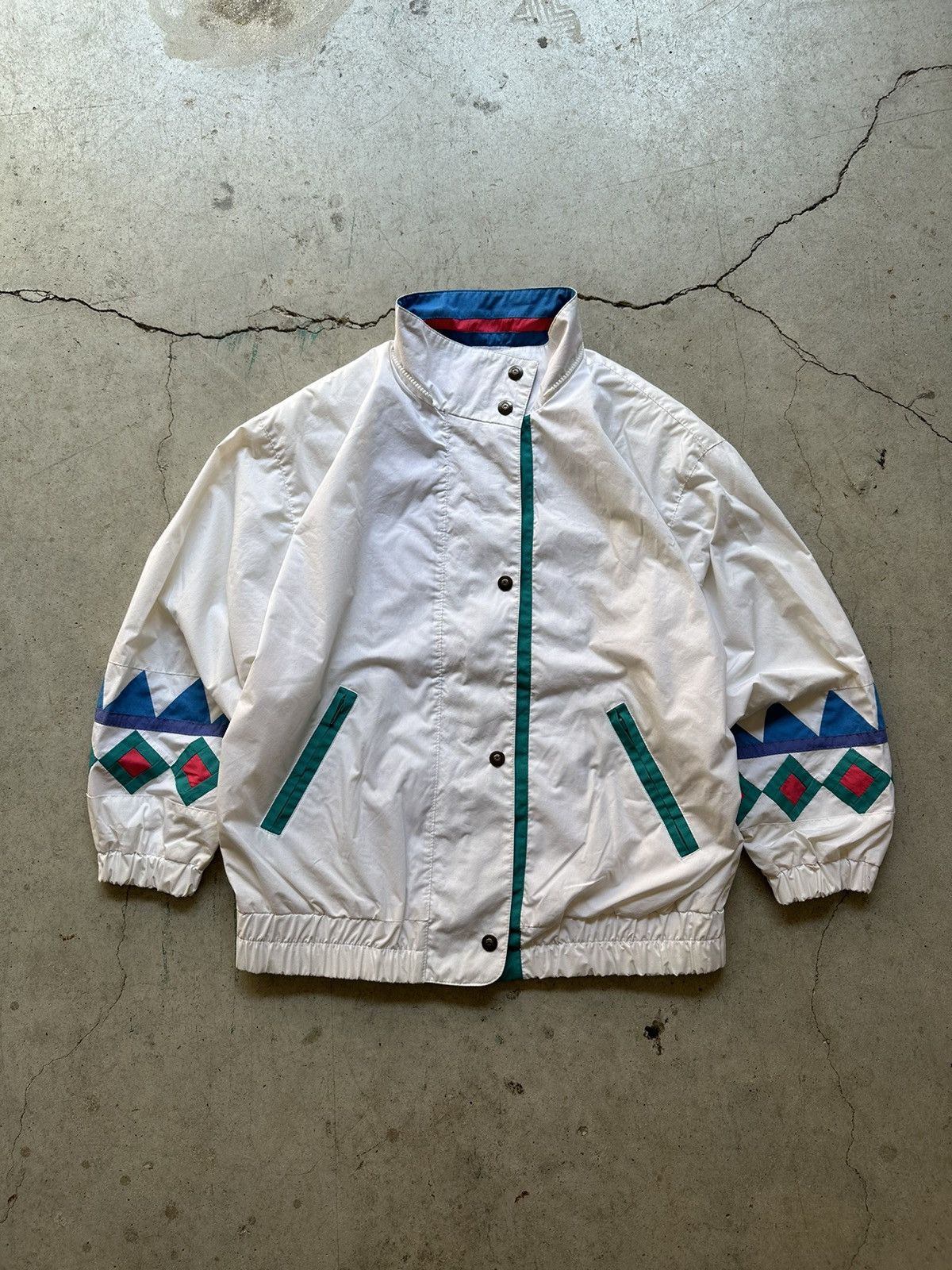 London Fog Y2K Vintage White London Fog Aztec design Jacket Size US L / EU 52-54 / 3 - 1 Thumbnail