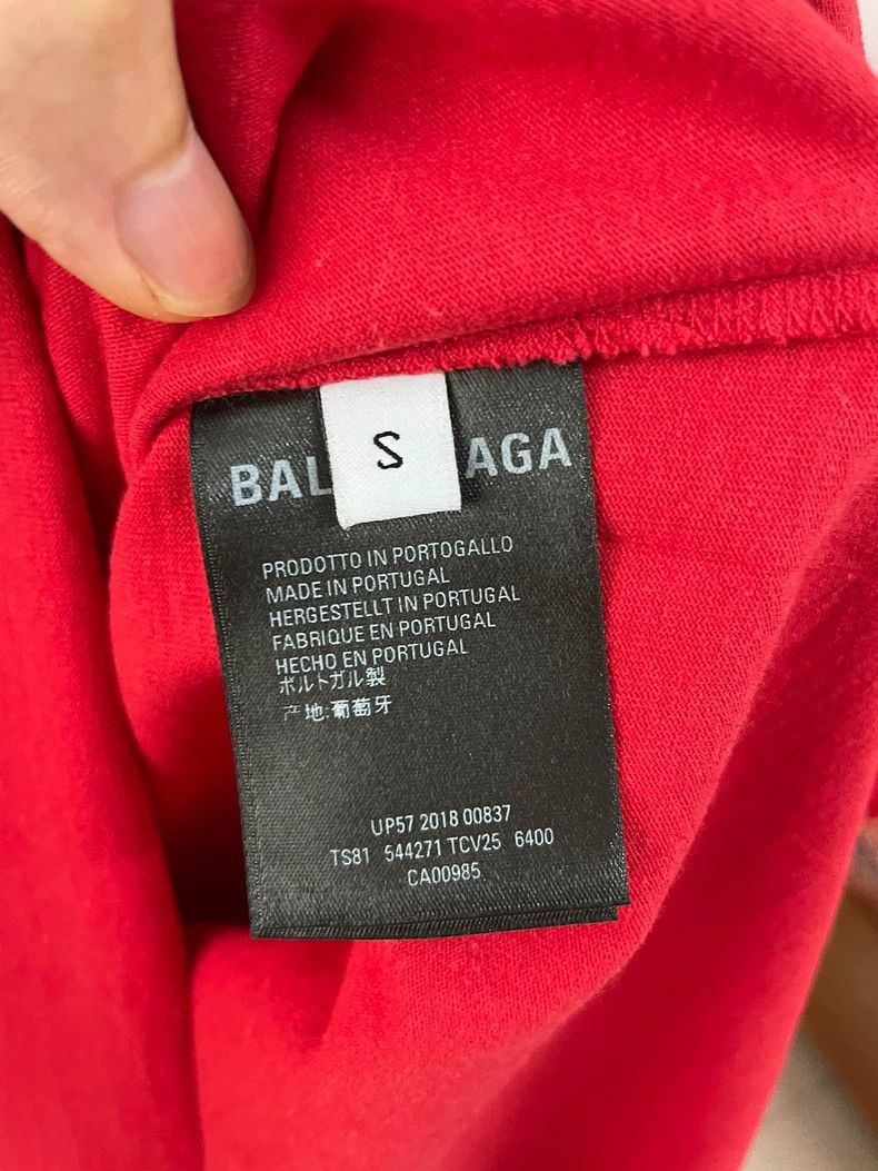 Balenciaga Balenciaga Red Logo Short Sleeve TShirt-2505 Size US S / EU 44-46 / 1 - 3 Thumbnail