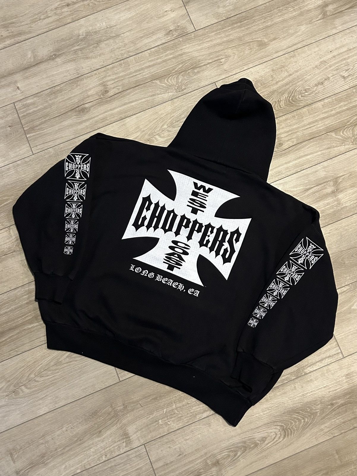 West Coast Choppers Vintage West Coast Chopper Classic Logo Pullover Hoodie Size US XL / EU 56 / 4 - 2 Thumbnail