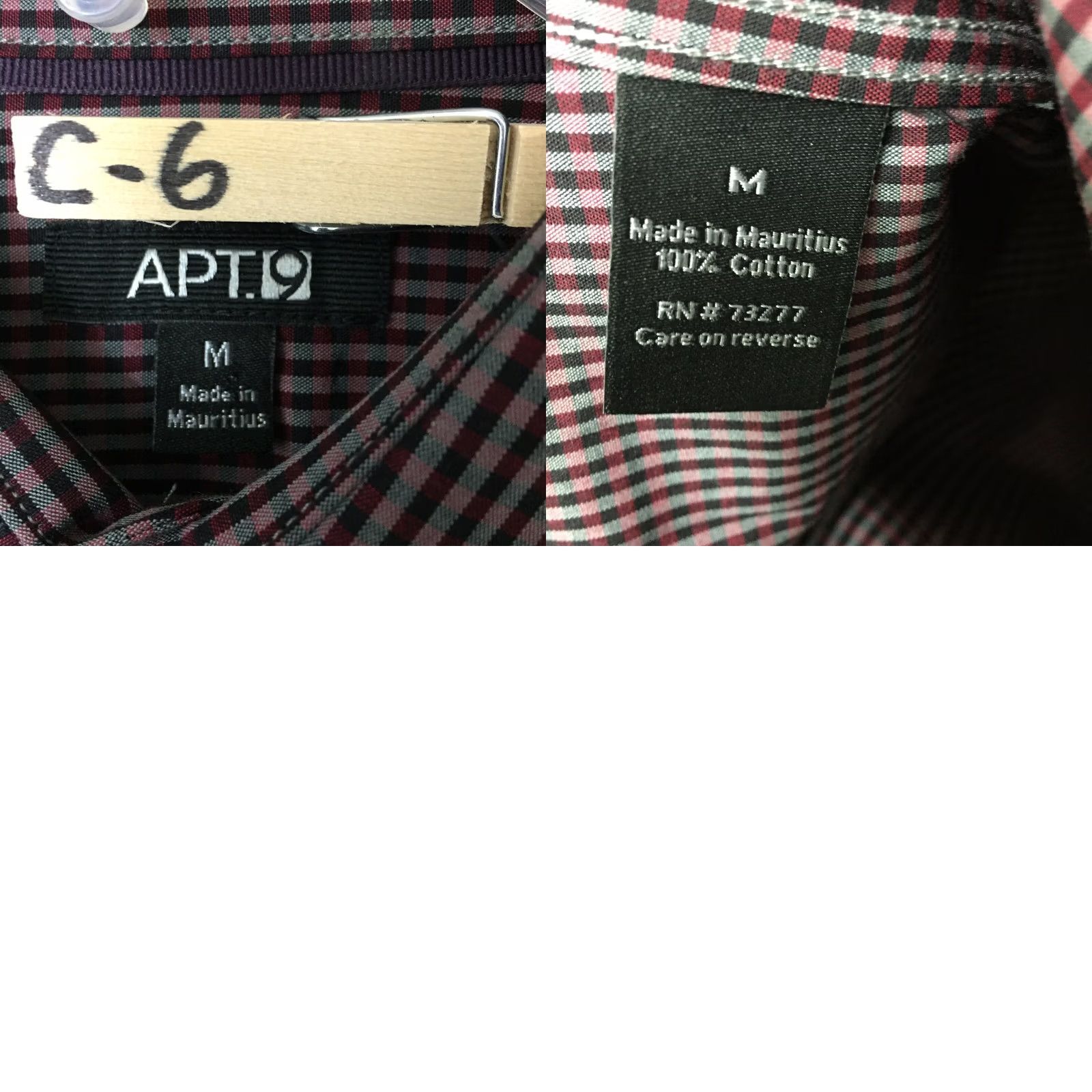Vintage Apt 9 Shirt Mens Medium Red Gray Check Long Sleeve Button Front Size US M / EU 48-50 / 2 - 8 Thumbnail