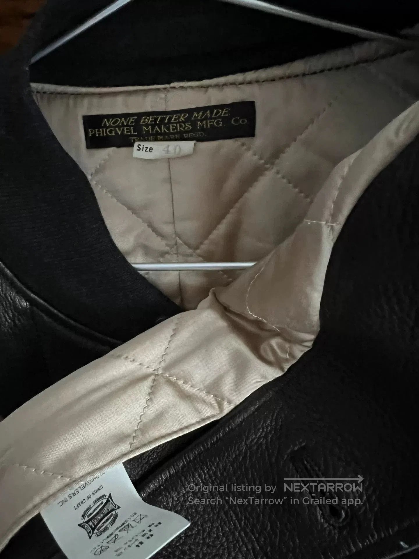 PHIGVEL MAKERS & Co. luxury carbon gray deer leather jacket. Size US XL / EU 56 / 4 - 9 Thumbnail