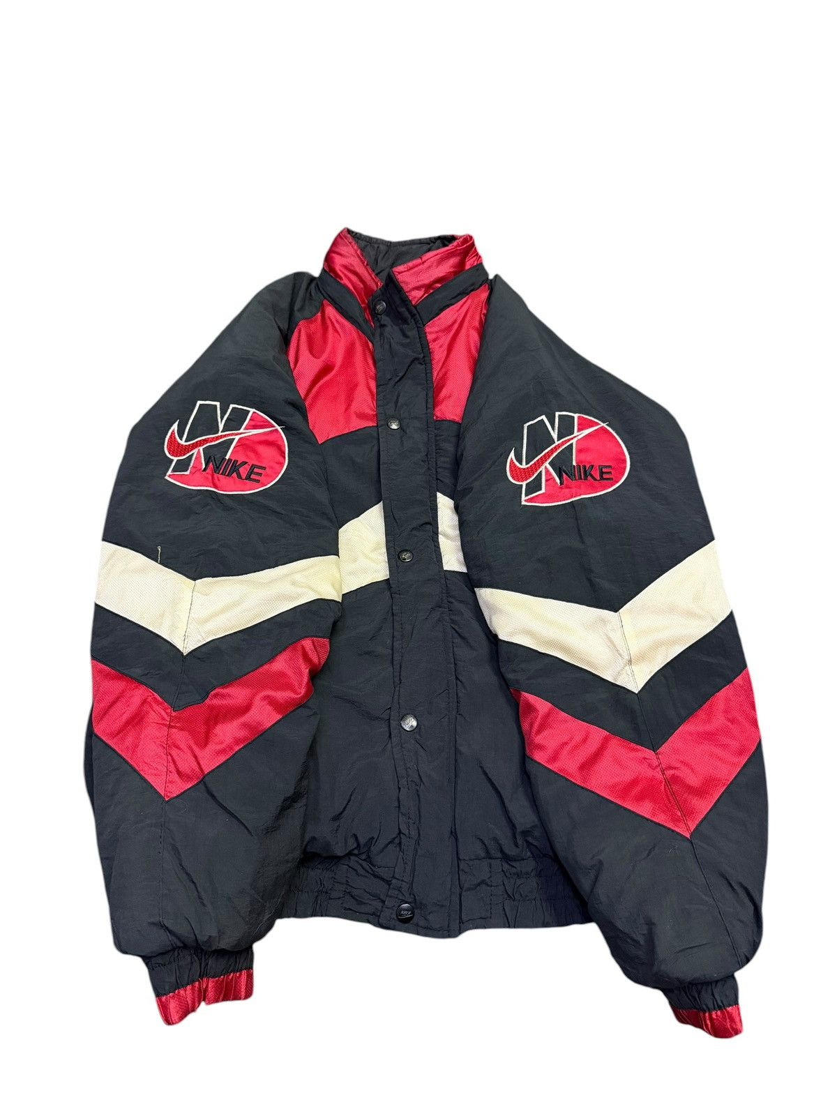 Nike Vintage 90s Nike Sportswear Jacket Big Logo Size US L / EU 52-54 / 3 - 3 Thumbnail