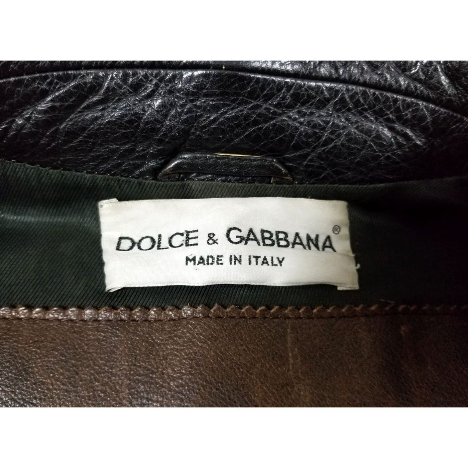 Dolce & Gabbana DOLCE & GABANA DISTRESSED BLACK LEATHER BLAZER JACKET SZ 48 MADE IN ITALY Mens Blazer Leather 48 Black 90s Decade Size 48R - 7 Thumbnail