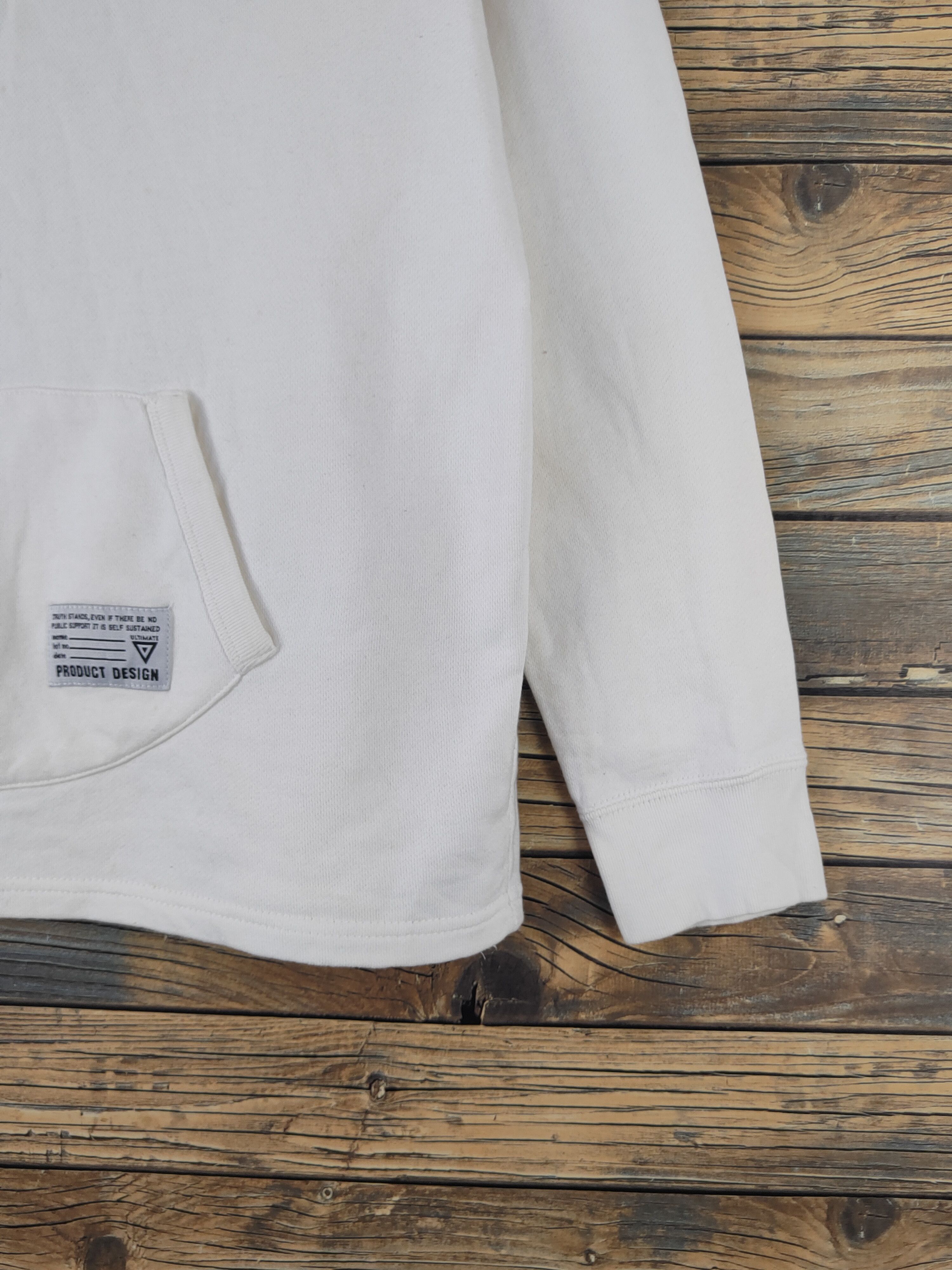 Japanese Brand DL Avail Avant Garde White Hoodie Sweatshirts #2023 Size M / US 6-8 / IT 42-44 - 7 Thumbnail