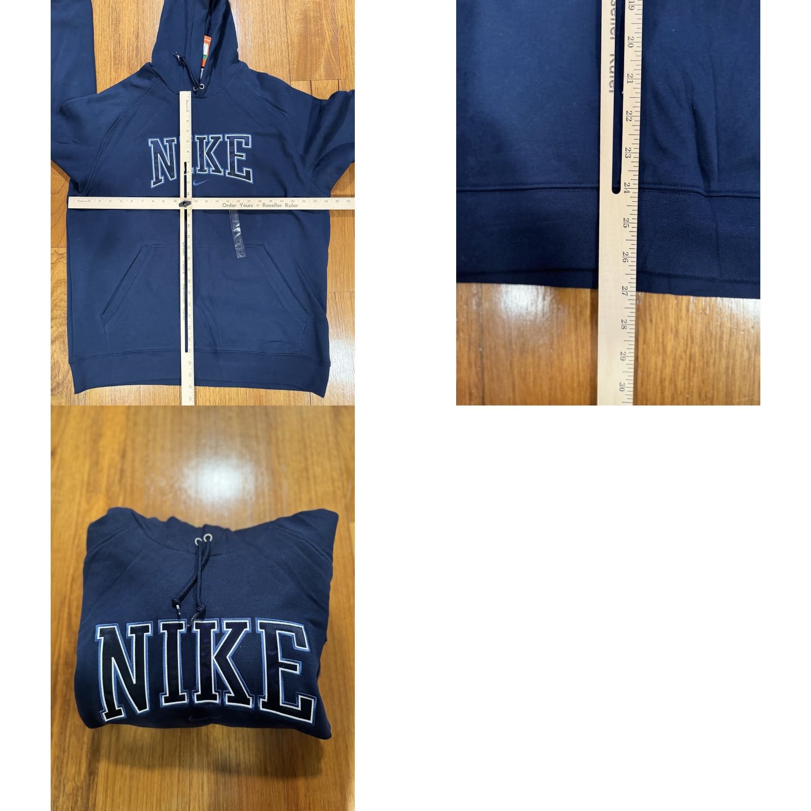 Nike VINTAGE Nike Spellout Logo Pullover Hoodie Mens XL Navy Blue Deadstock 2007 Size US XL / EU 56 / 4 - 9 Thumbnail