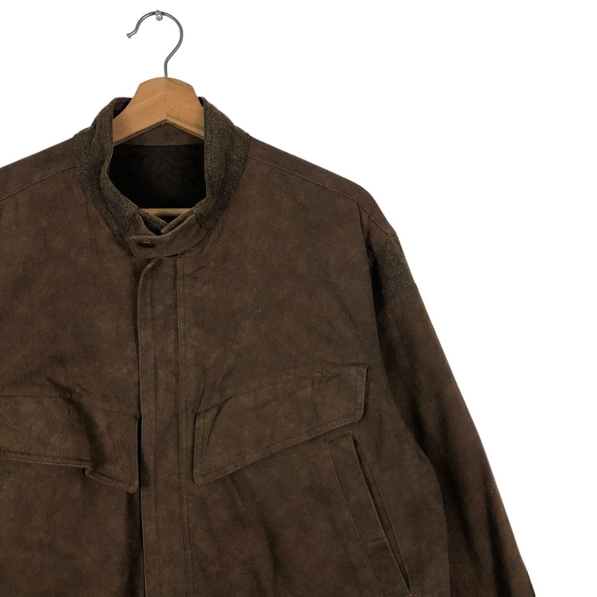 Japanese Brand 🔥VINTAGE BIKER SUEDE FLY JACKET CROSSBREED ISSEY MIYAKE Size US M / EU 48-50 / 2 - 8 Thumbnail