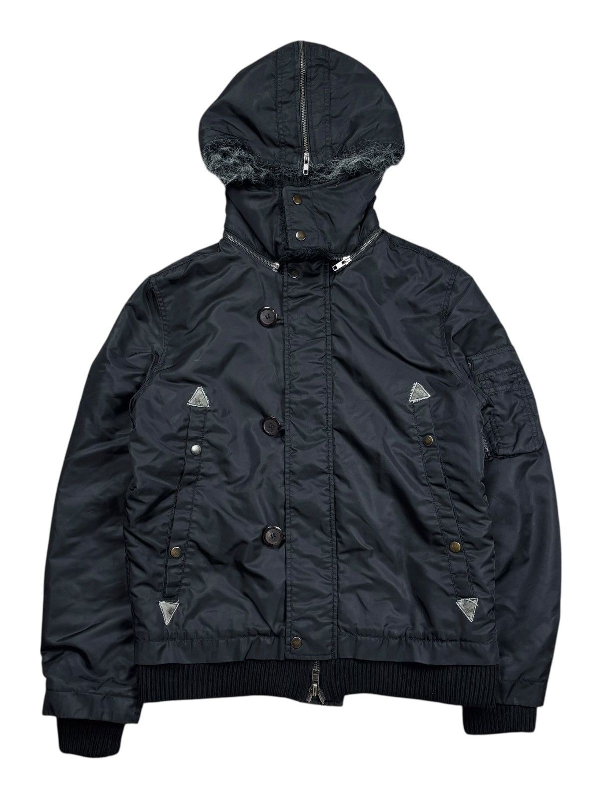 14th Addiction 2000s Buffalo Bobs - Trim Fur Extreme Bomber Jacket Size US M / EU 48-50 / 2 - 2 Thumbnail