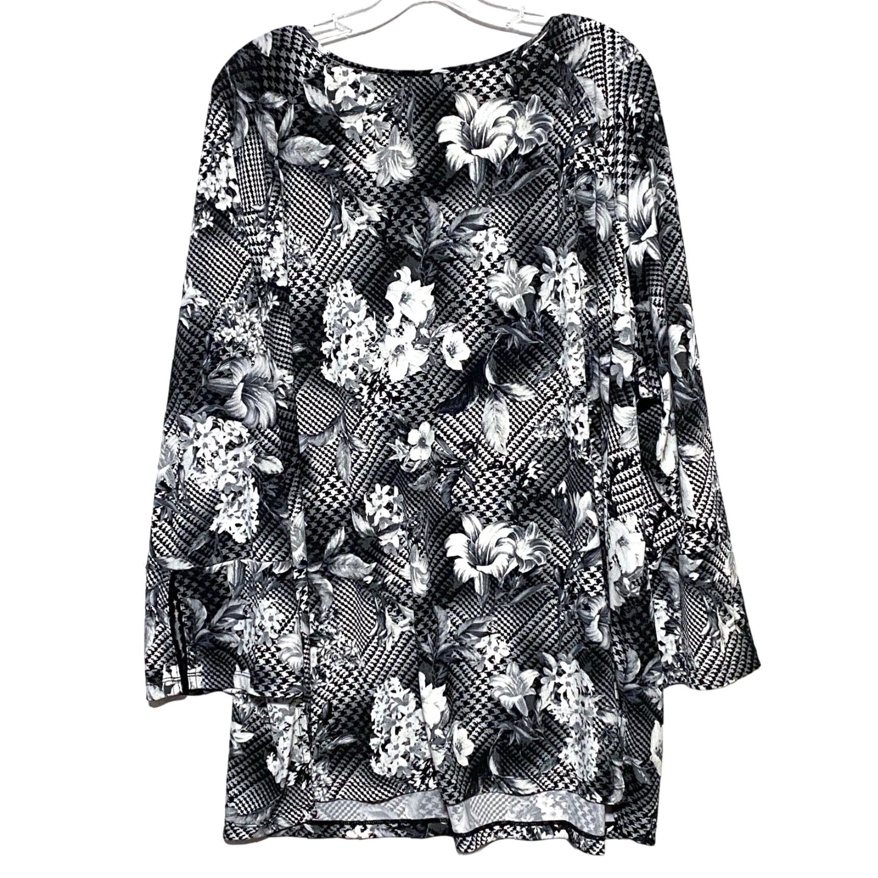 Vintage VINTAGE Susan Graver Blouse Top 3X Whimsigoth Dark Romantic Lagenlook Grunge Boho Shirt Womens, Black, 3XL Size XXL / US 16-18 / IT 52-54 - 3 Thumbnail