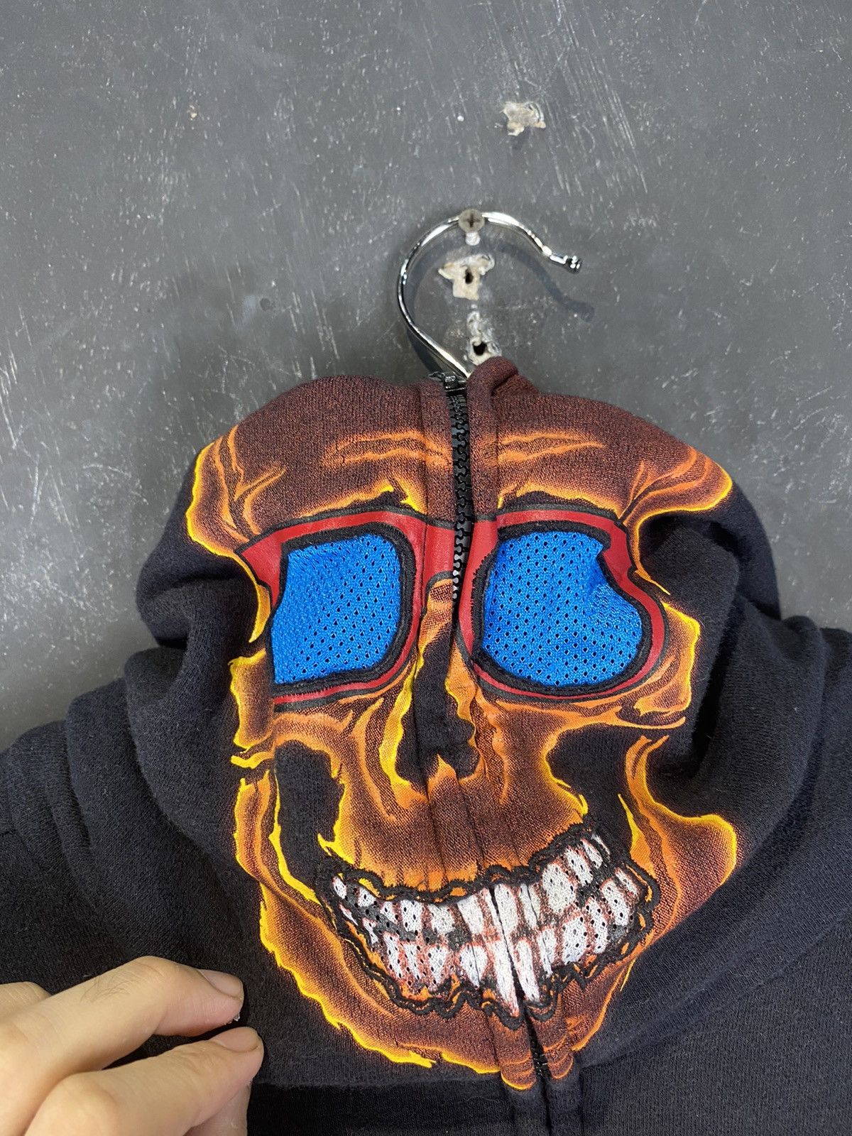 LRG Very Rare Tony Hawk Fire Skull Fullface Skeleton Zipped Up Size US S / EU 44-46 / 1 - 4 Thumbnail