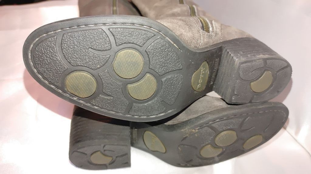 Born Born Poly Suede Zip Detail Distressed Riding Boots Size 6M Size US 6 / IT 36 - 9 Thumbnail