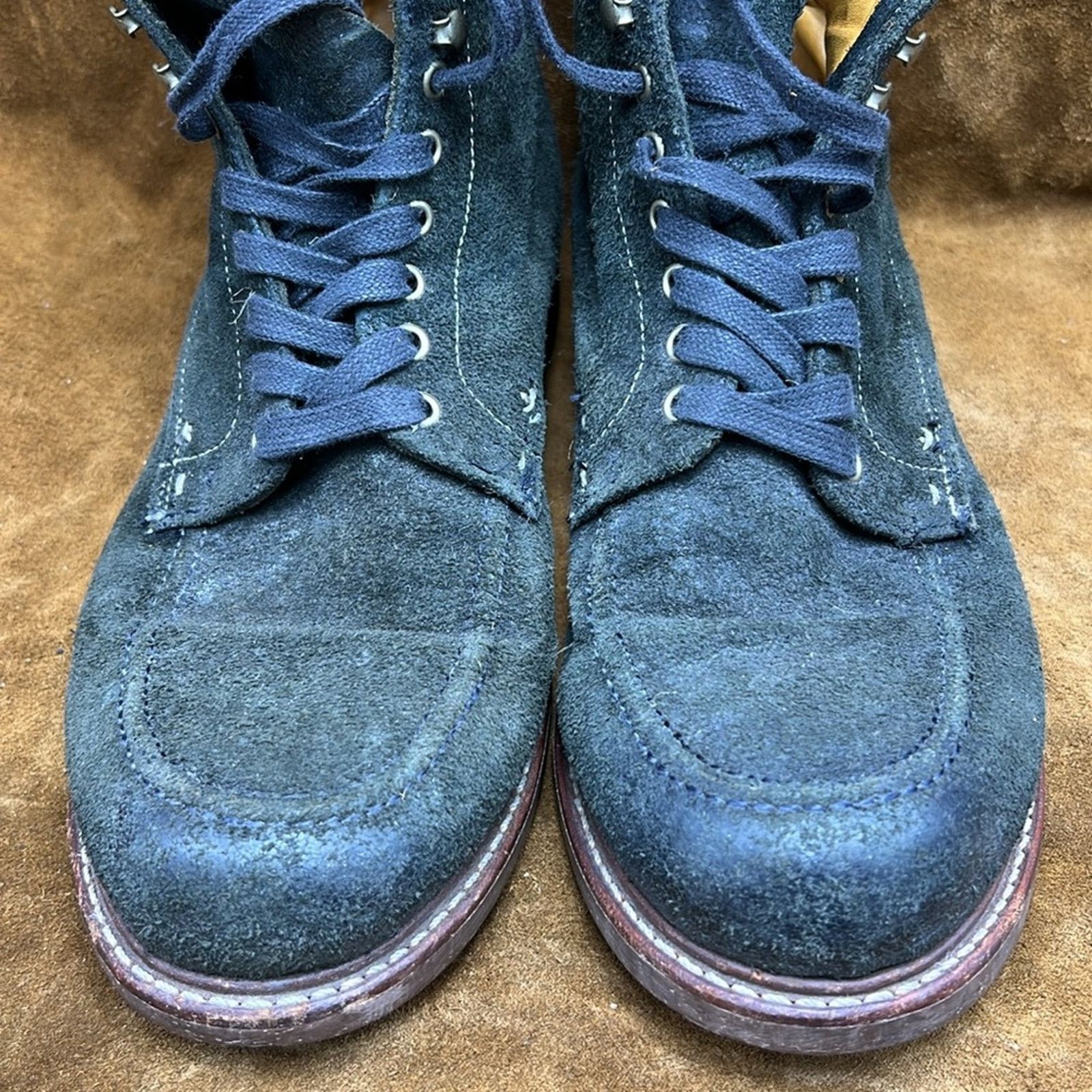Rag & Bone Rag & Bone Green Suede Rugged Ankle Boots Size US 10.5 / EU 43-44 - 11 Thumbnail