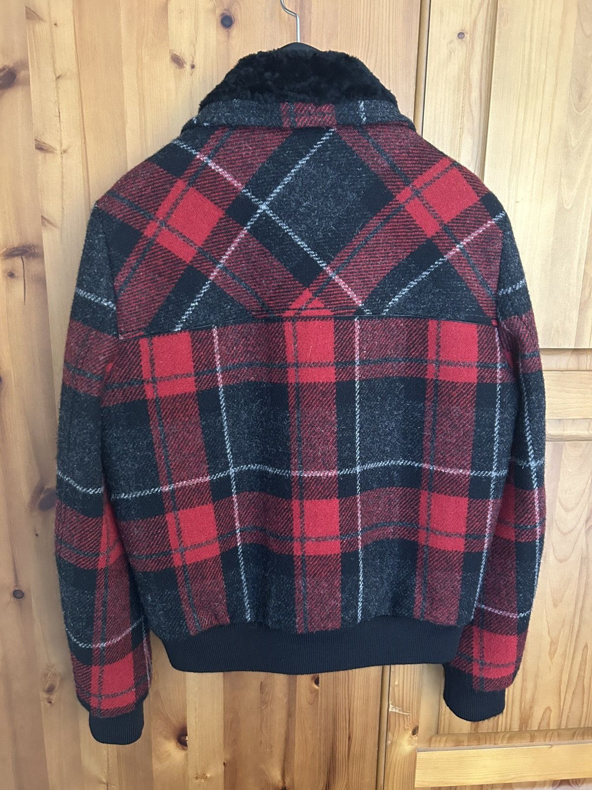 Saint Laurent Paris Saint Laurent Wool Jacket with Shearling Collar Size US S / EU 44-46 / 1 - 2 Thumbnail