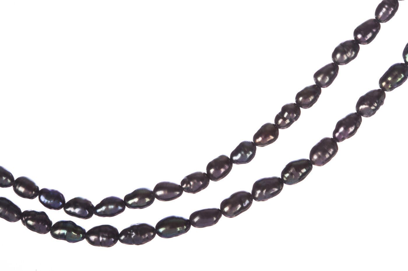 Designer Grey Freshwater Pearl Double Strand Necklace Size ONE SIZE - 2 Thumbnail