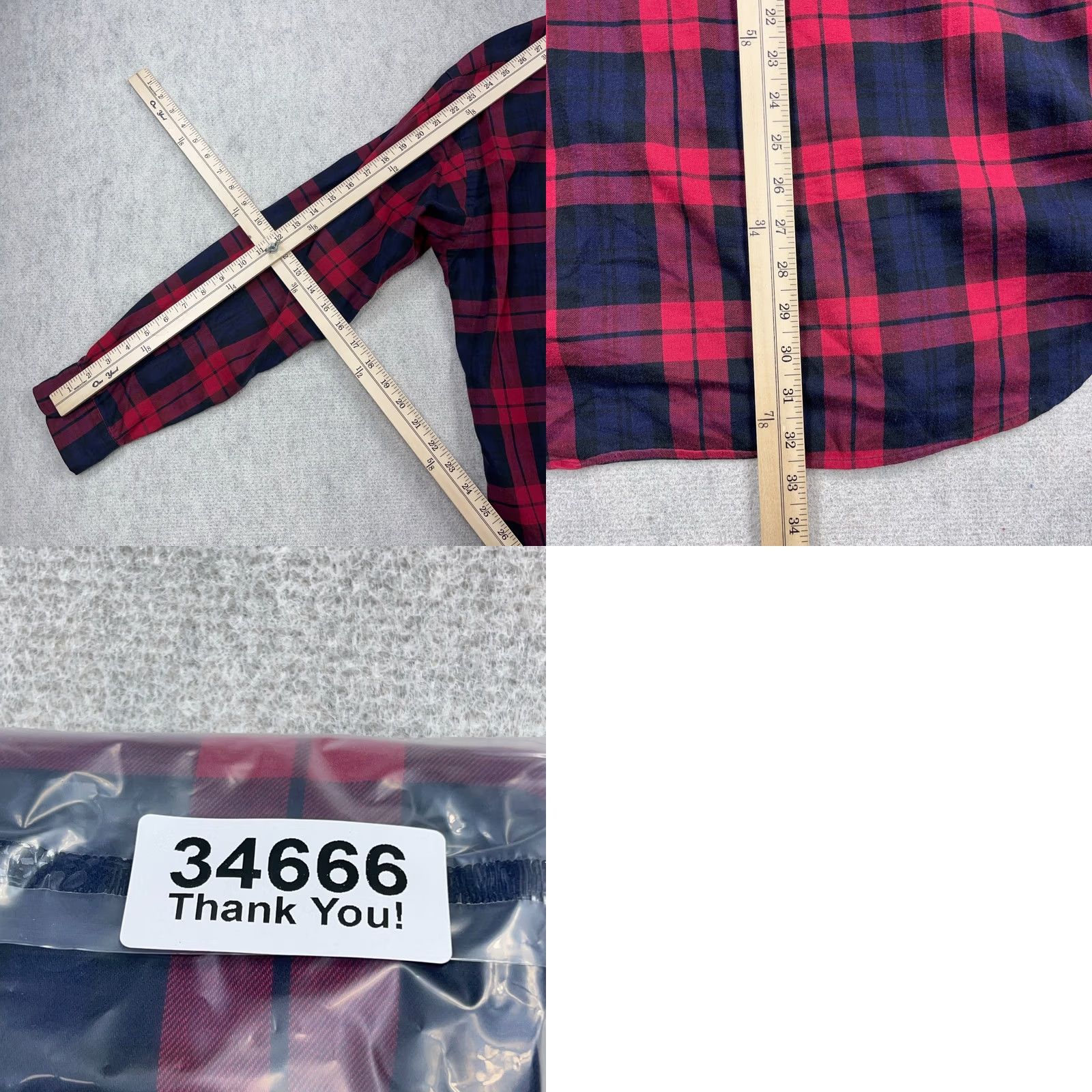 Ralph Lauren Ralph Lauren Shirt Mens M Red Men Blue Plaid Button Blake Pony Cotton Dress Size 40R - 8 Thumbnail