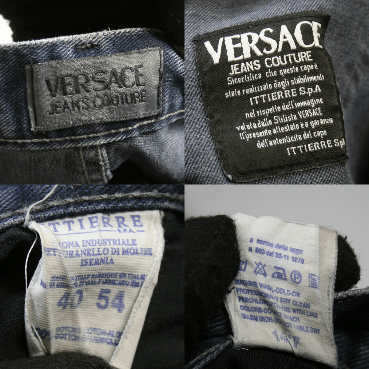 Versace 90S Medusa Patch Metal Logo Faded Jeans Vintage Size US 40 / EU 56 - 11 Thumbnail