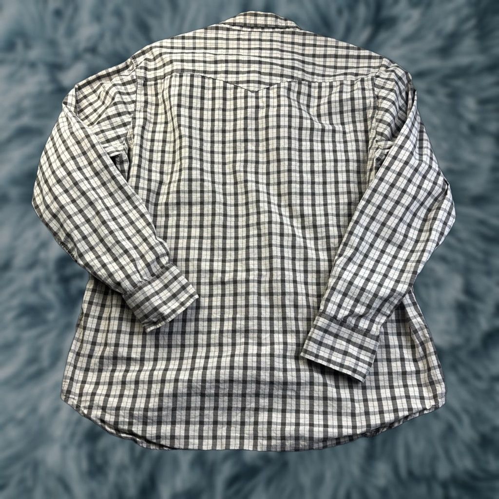 Lucky Brand Lucky Brand Shirt Mens Large Beige Plaid Flannel Button-Up Snap On Western Pockets Size US L / EU 52-54 / 3 - 1 Thumbnail