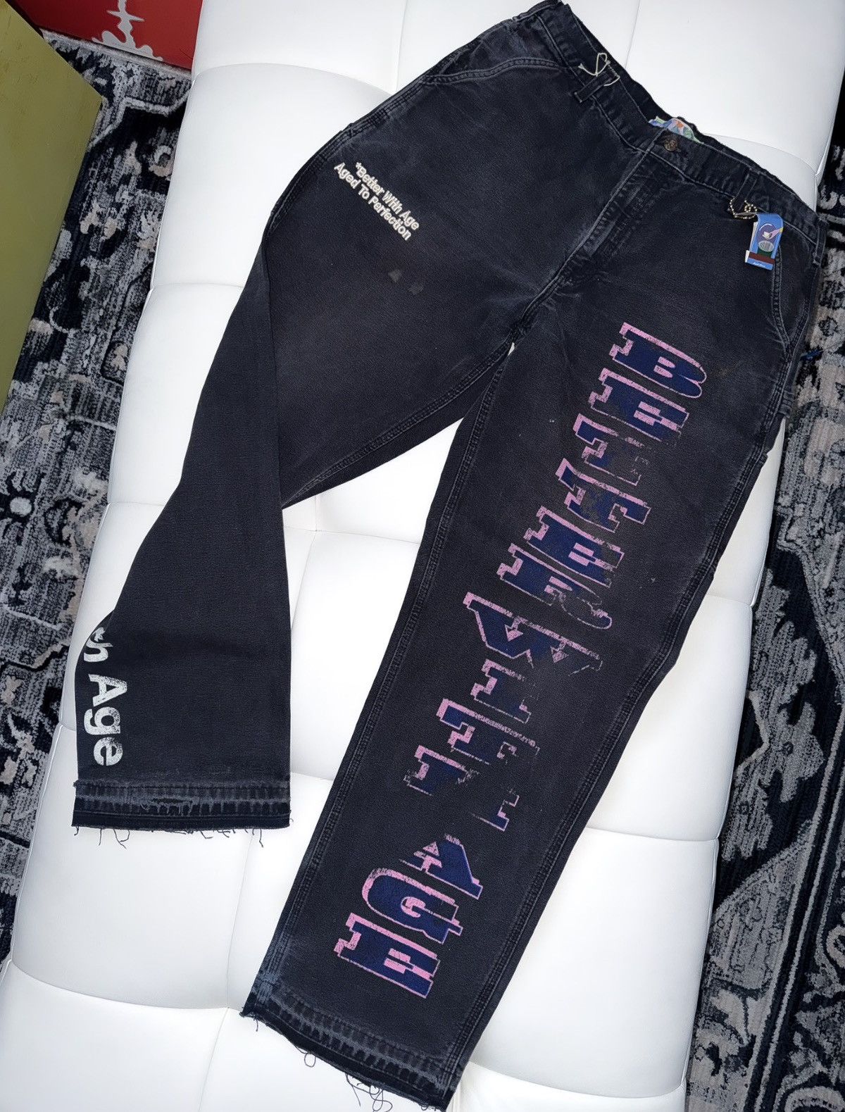 Better with age logo jeans