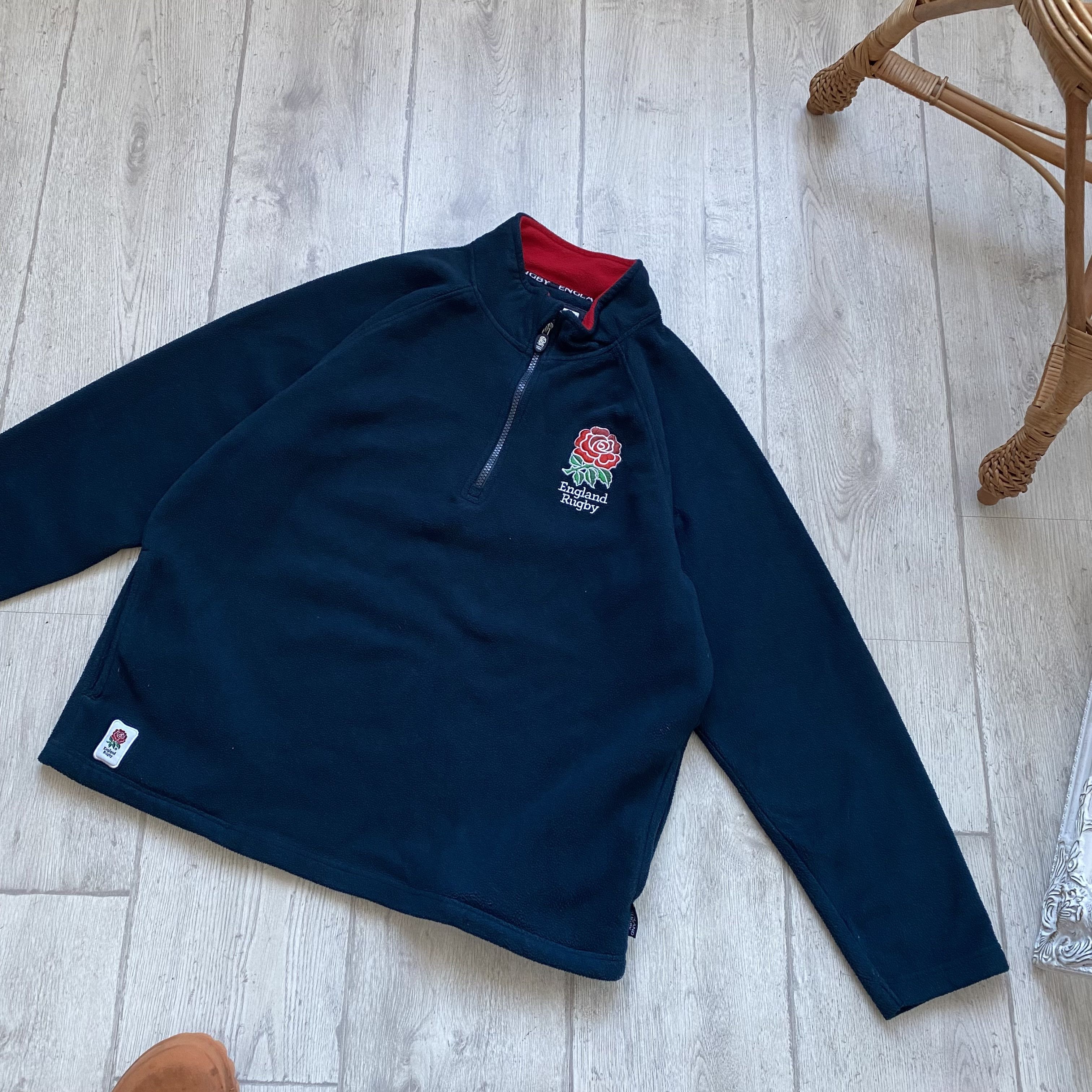 Cotton Traders 🏈 Vintage England Rugby Traning Sweatshirt Zip 1/4 flecce Size US M / EU 48-50 / 2 - 6 Thumbnail