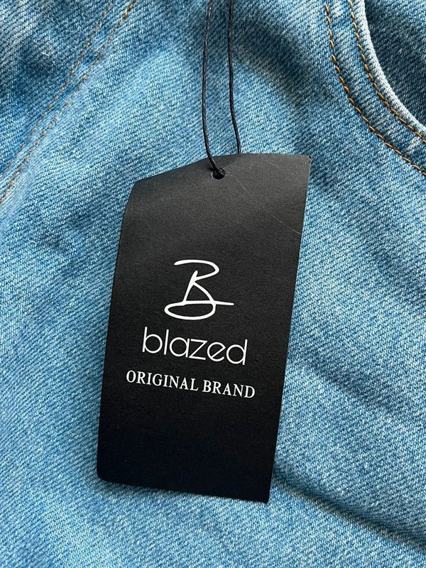 Vintage Blazed Sz 40 / L Wide Flared Jeans Denim Rare NWT Size 40" / US 18 - 5 Thumbnail