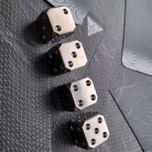 Other 2pcs Titanium Alloy Dice Creative Dice Outdoor Small Toy Size ONE SIZE - 2 Thumbnail