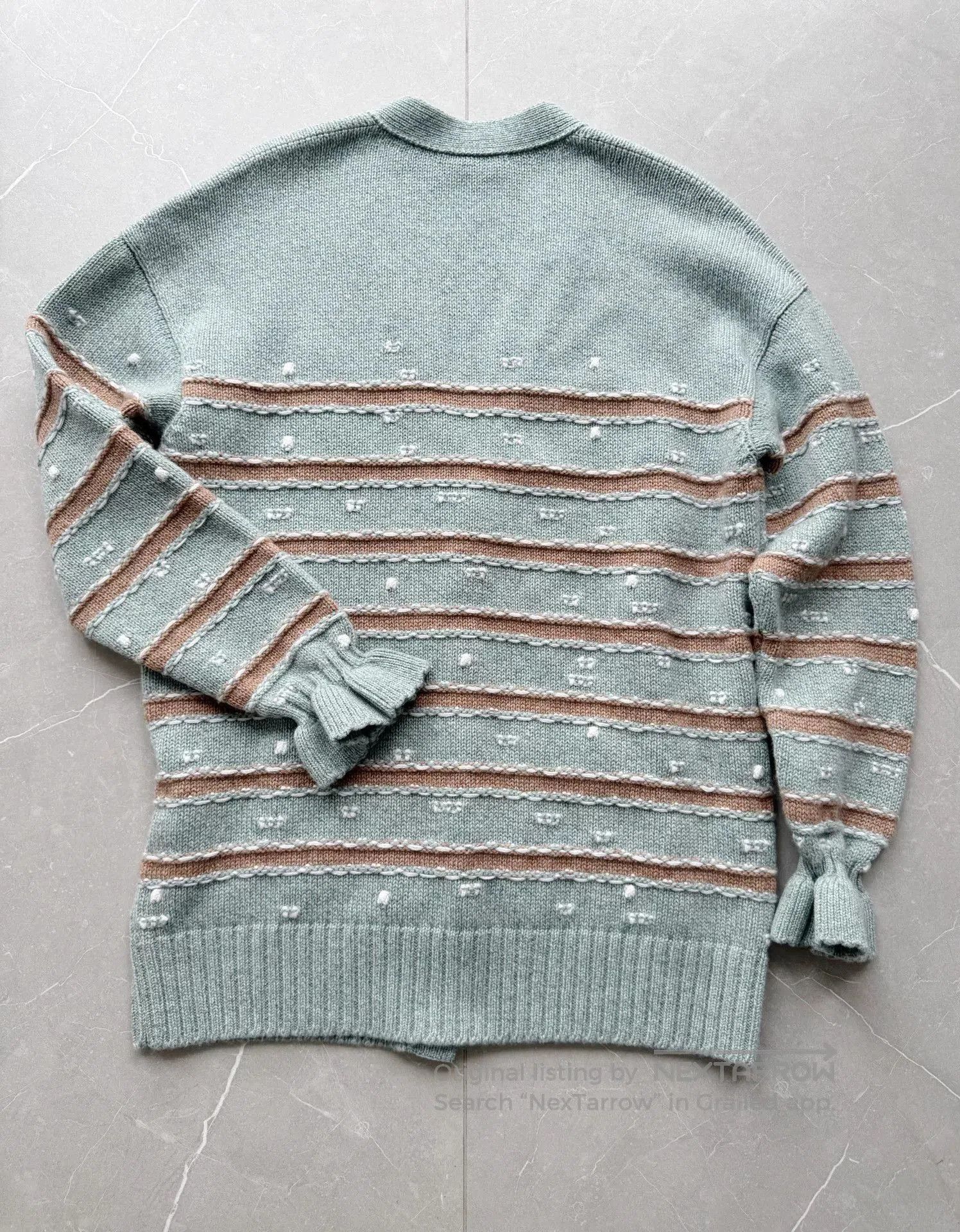 Chanel Chanel Blue Stripe Cashmere Cardigan. Size XXS / US 00 / IT 34 - 3 Thumbnail