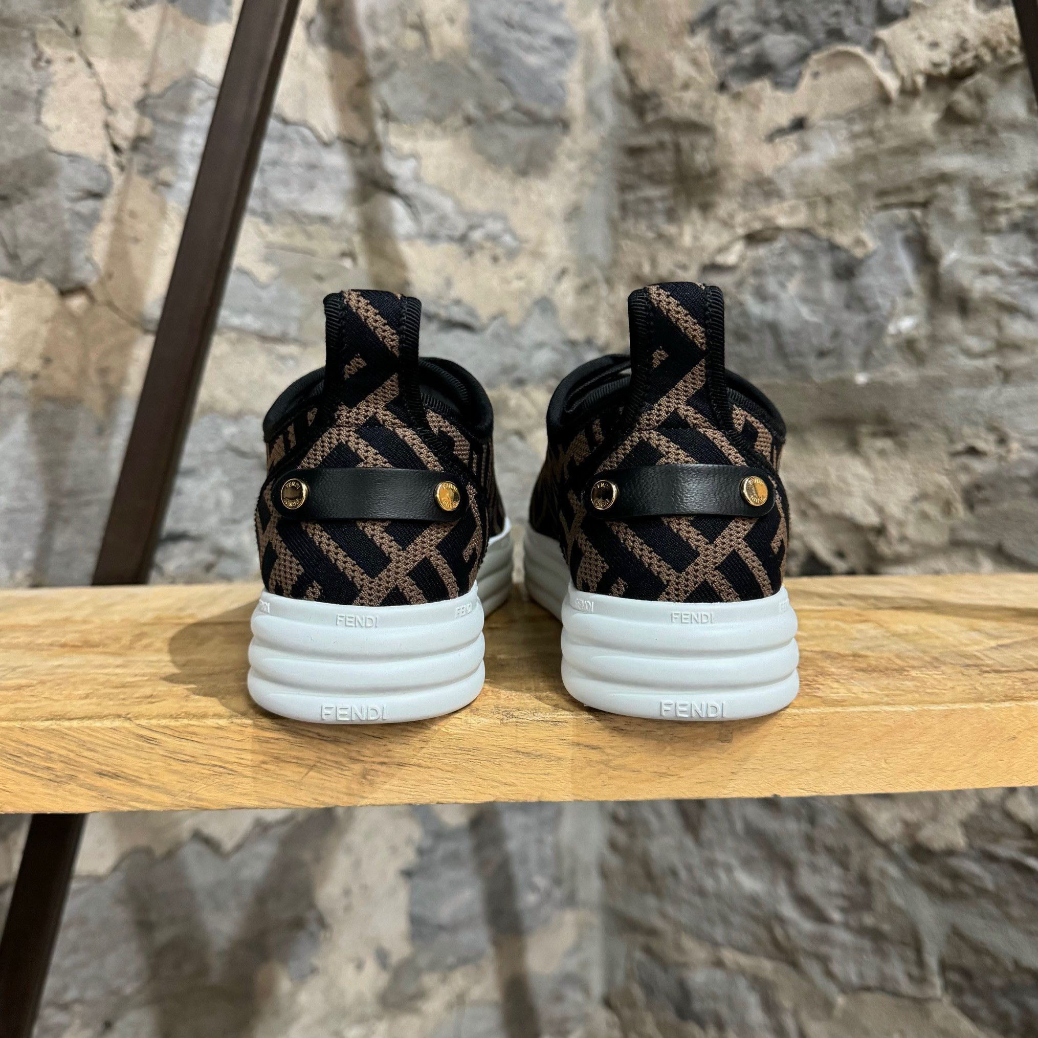 Fendi Fendi Zucca FF Brown Mesh Platform Sneakers Size US 8 / IT 38 - 5 Thumbnail