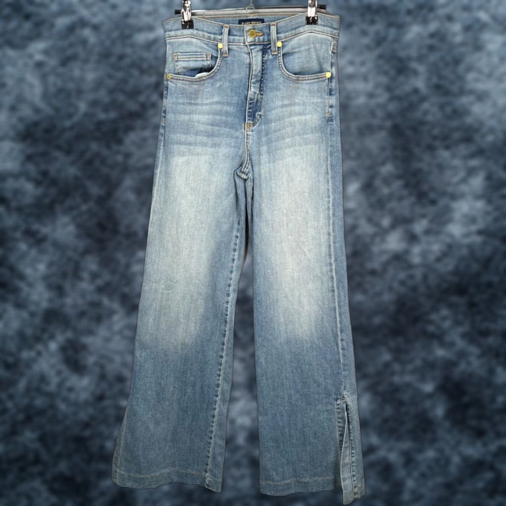 Ramy Brook Ramy Brook Womens Jeans 28 Light Wash Denim With Slit Flared High Rise 32 In Inseam Blue Cotton Blend Pants - Men/Women? Size 28" / US 6 / IT 42 - 1 Thumbnail