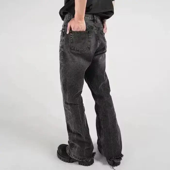 Japanese Brand Wide leg Harajuku Baggy Flared Trousers Oversize Style Y2K Size US 32 / EU 48 - 4 Thumbnail