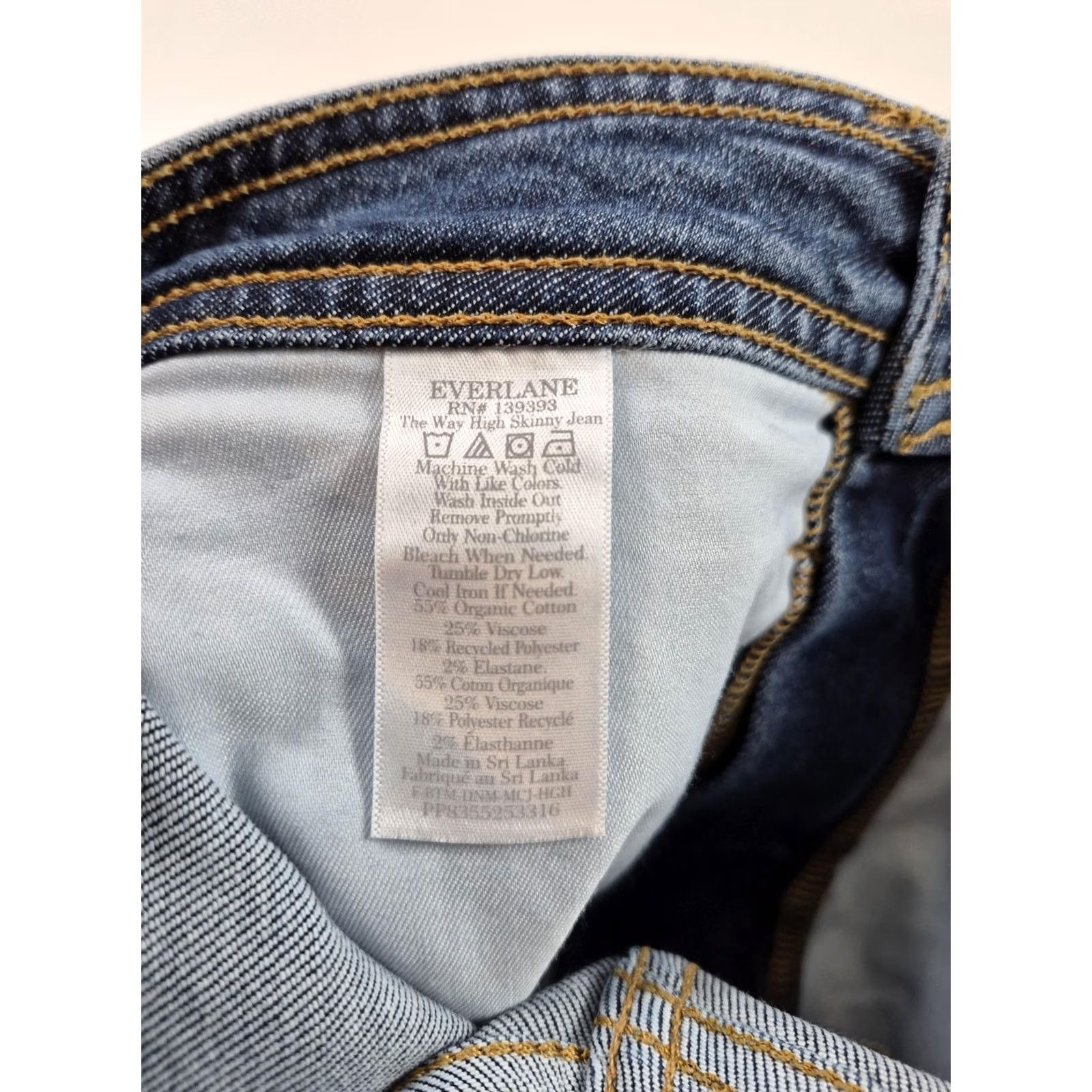 Everlane VINTAGE Everlane The Way-High Skinny Jeans Womens 29 Blue High Rise Stretch Size 29" - 7 Thumbnail