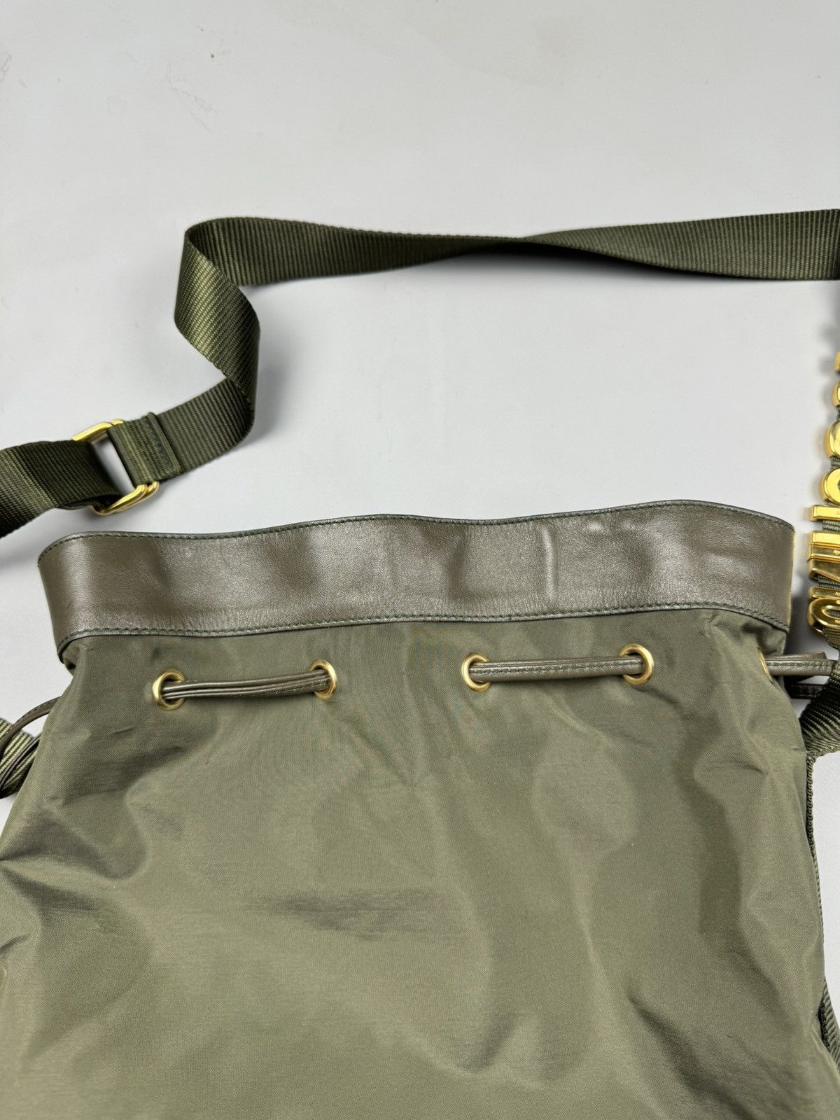 Moschino Moschino Vintage Bucket Redwall Nylon Green Bag Size ONE SIZE - 8 Thumbnail